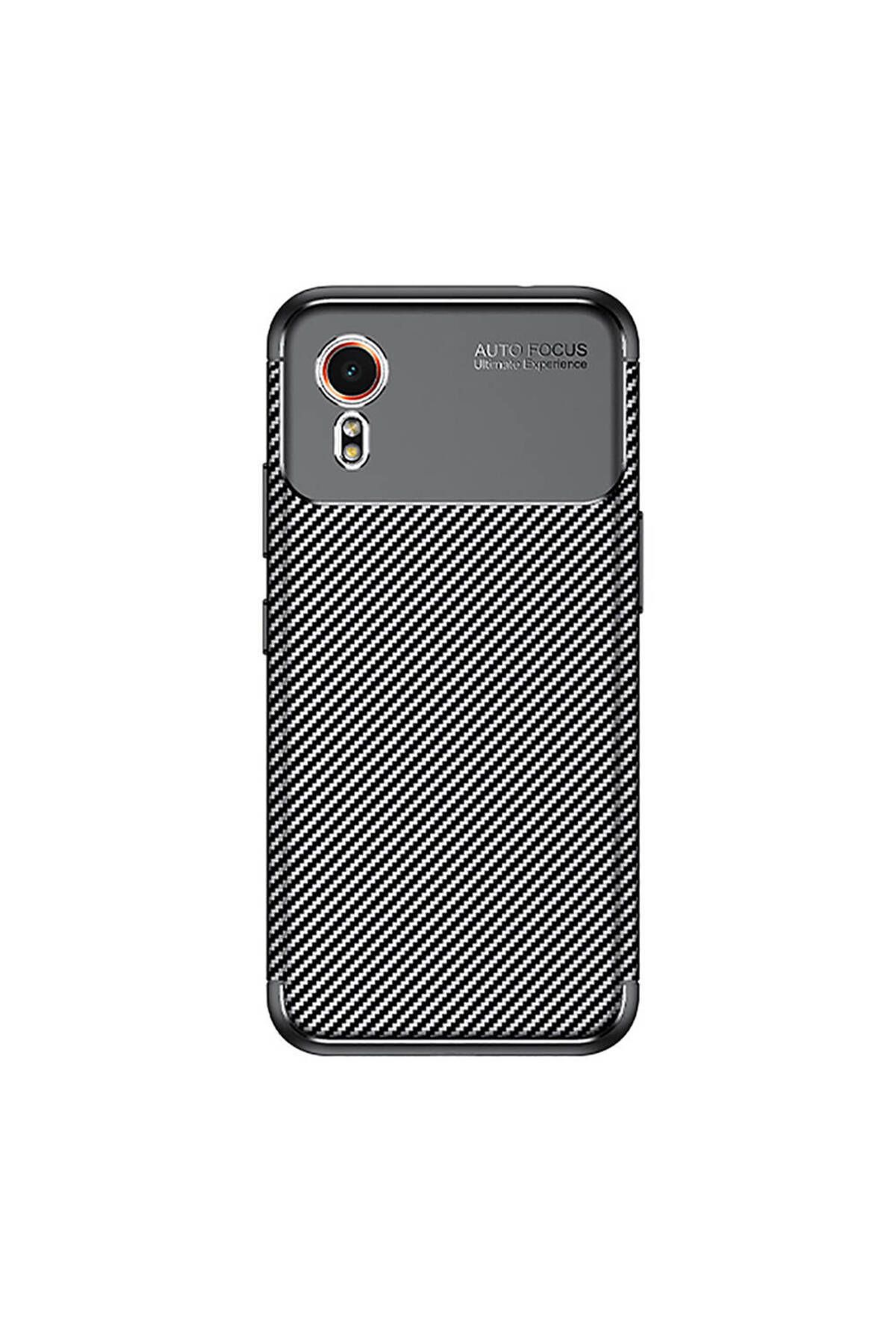 GRABONO Galaxy XCover7 Kılıf Karbon Fiber Görünümlü Ultra İnce Premium Carbon Case