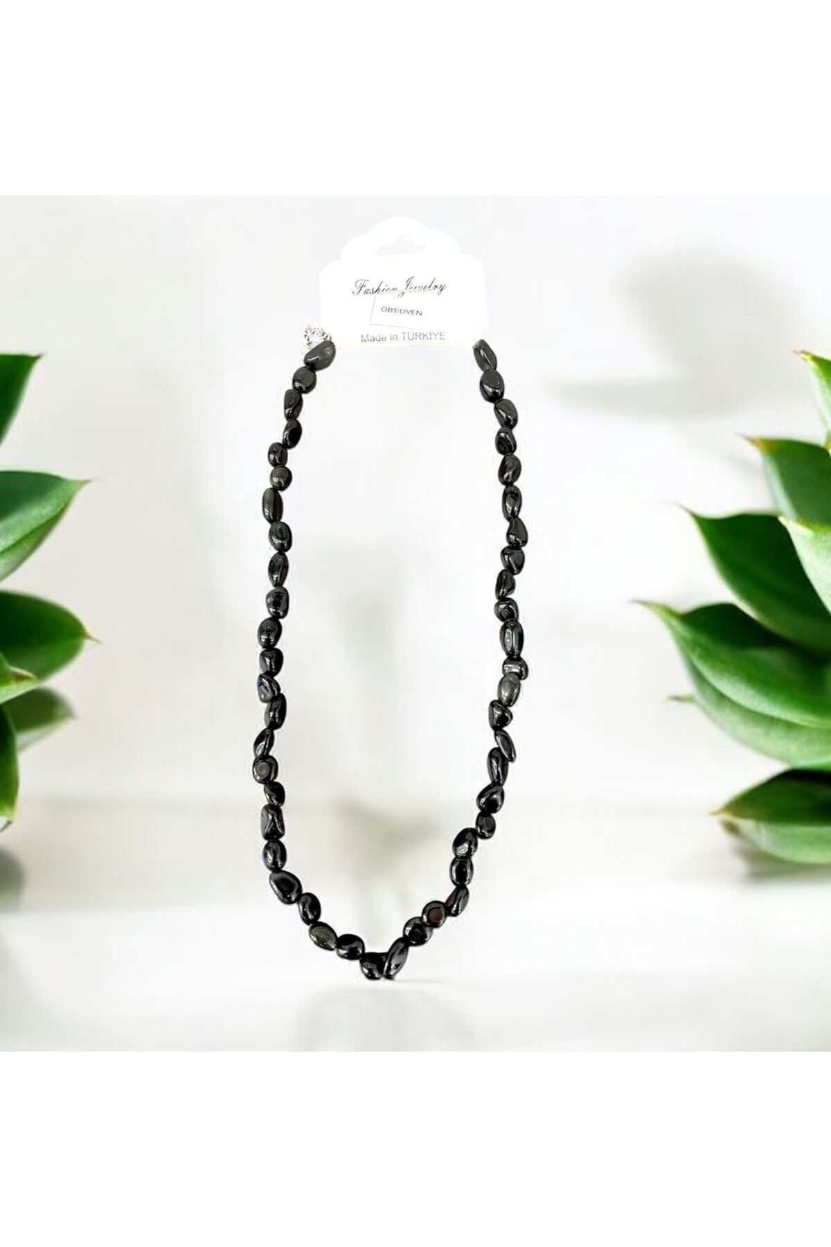 AURA STONE Obsidyen Doğaltaş Tımbıl Kolye