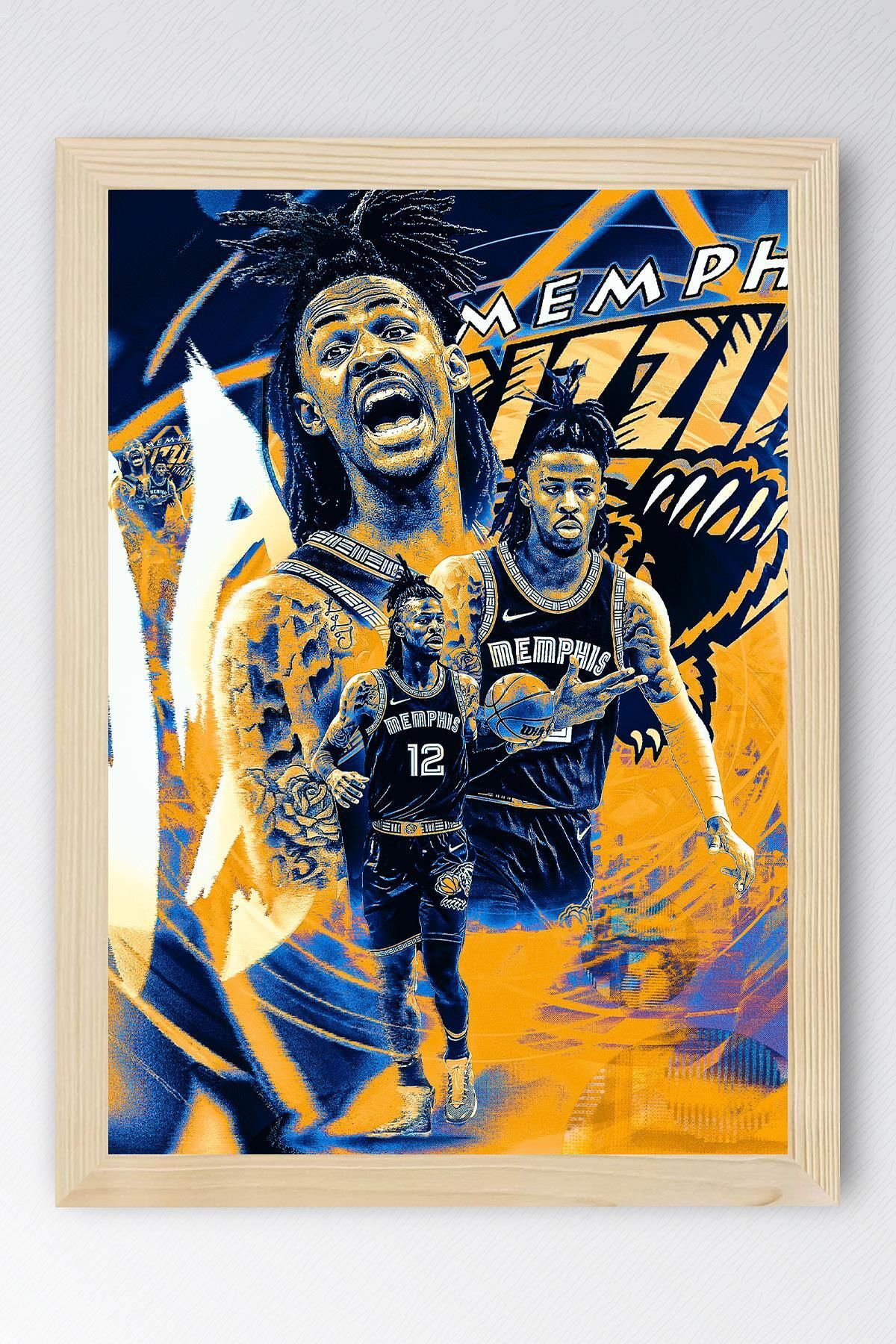 Saturn Ja Morant Çerçeveli Tablo - Memphis Grizzlies NBA Posteri Tablo