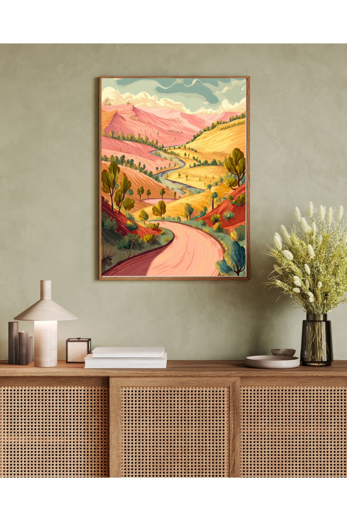 woodhomeworks tek parça salon ofis dekor tablo