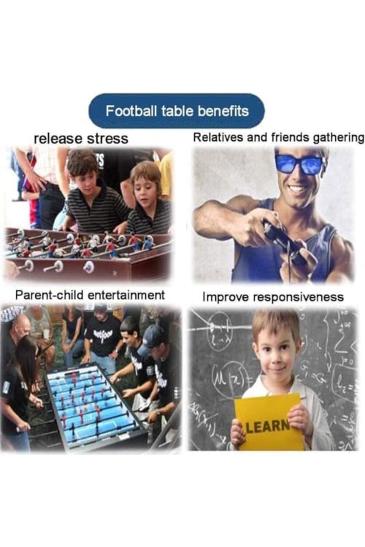 Toybox-Wooden Foosball Table, Indoor Soccer Game Table with 18 Players and Score Counter - 69 x 37 x 65.5 c 4
