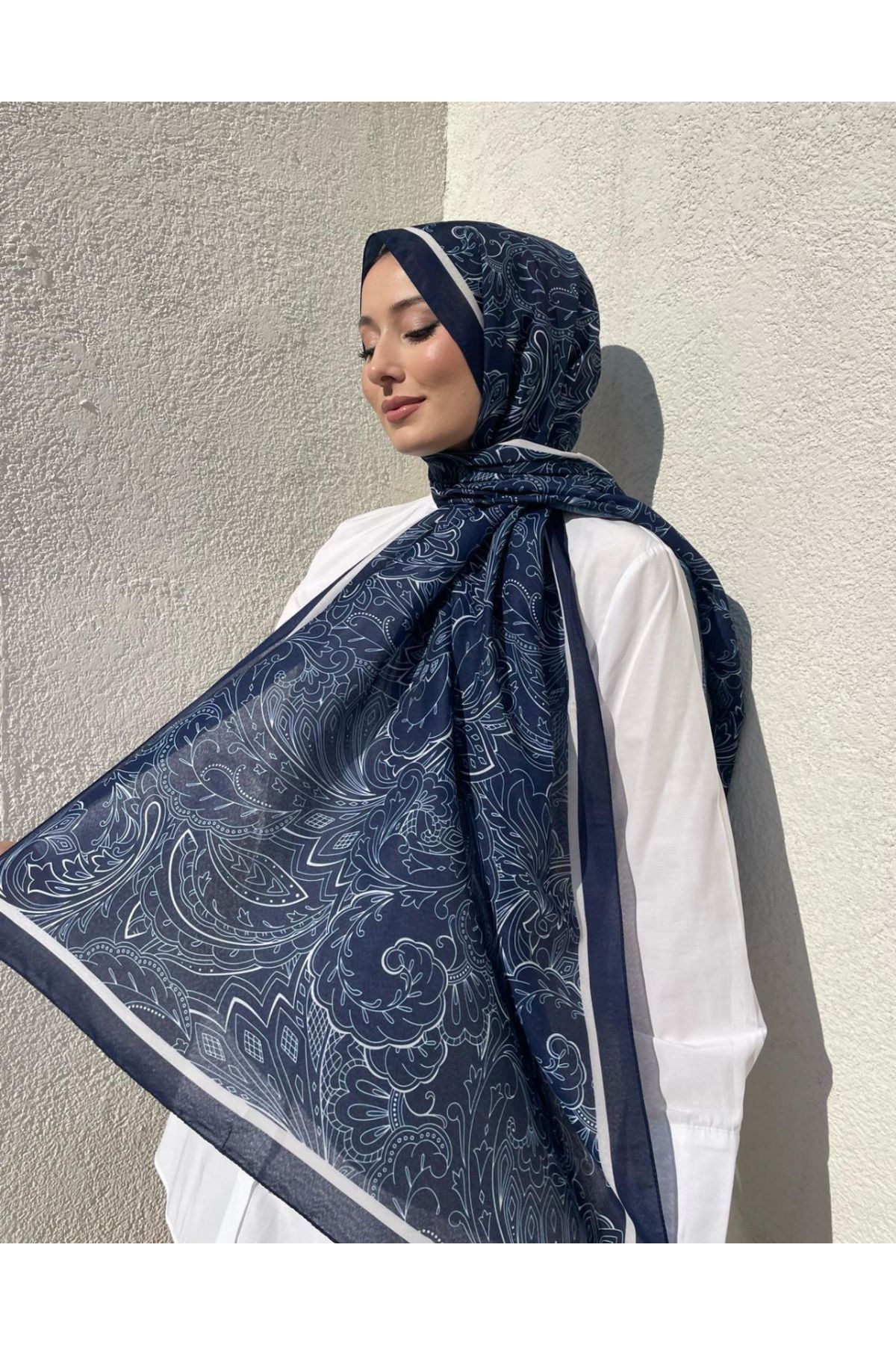 Almeza jewellery Laciver soft pamuk şal desenli