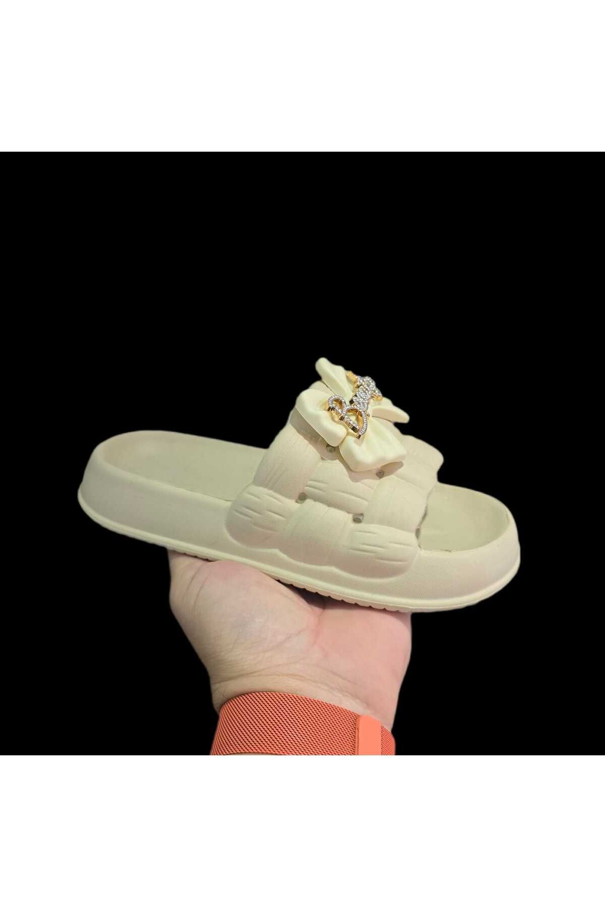 Koray Shoes Beyaz Kadın Terlik Beauty