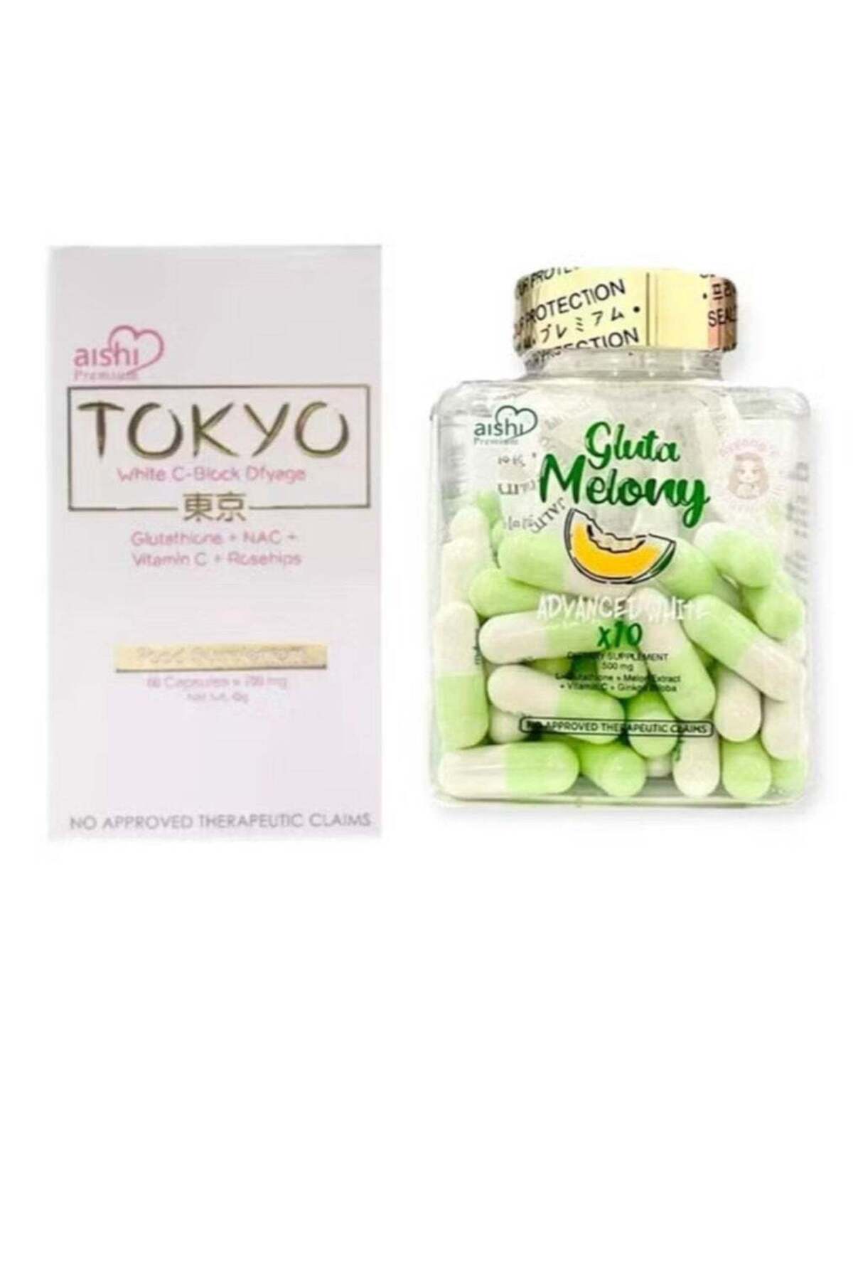 melony glutathione AİSHİ Aishi Tokyo White And Gluta Melony 60 Capsule By Top Choice- Trendyol