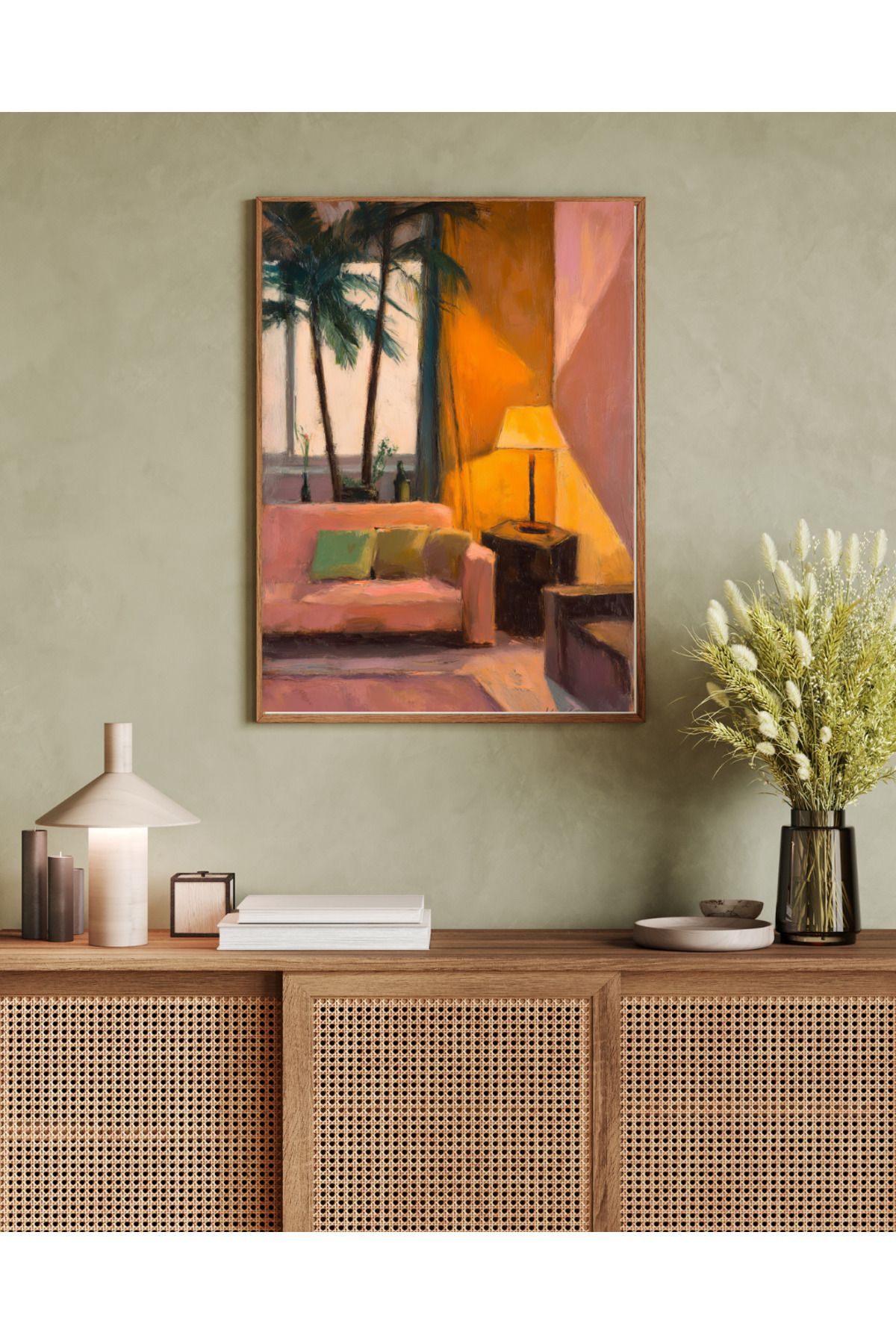 woodhomeworks tek parça salon ofis dekor tablo
