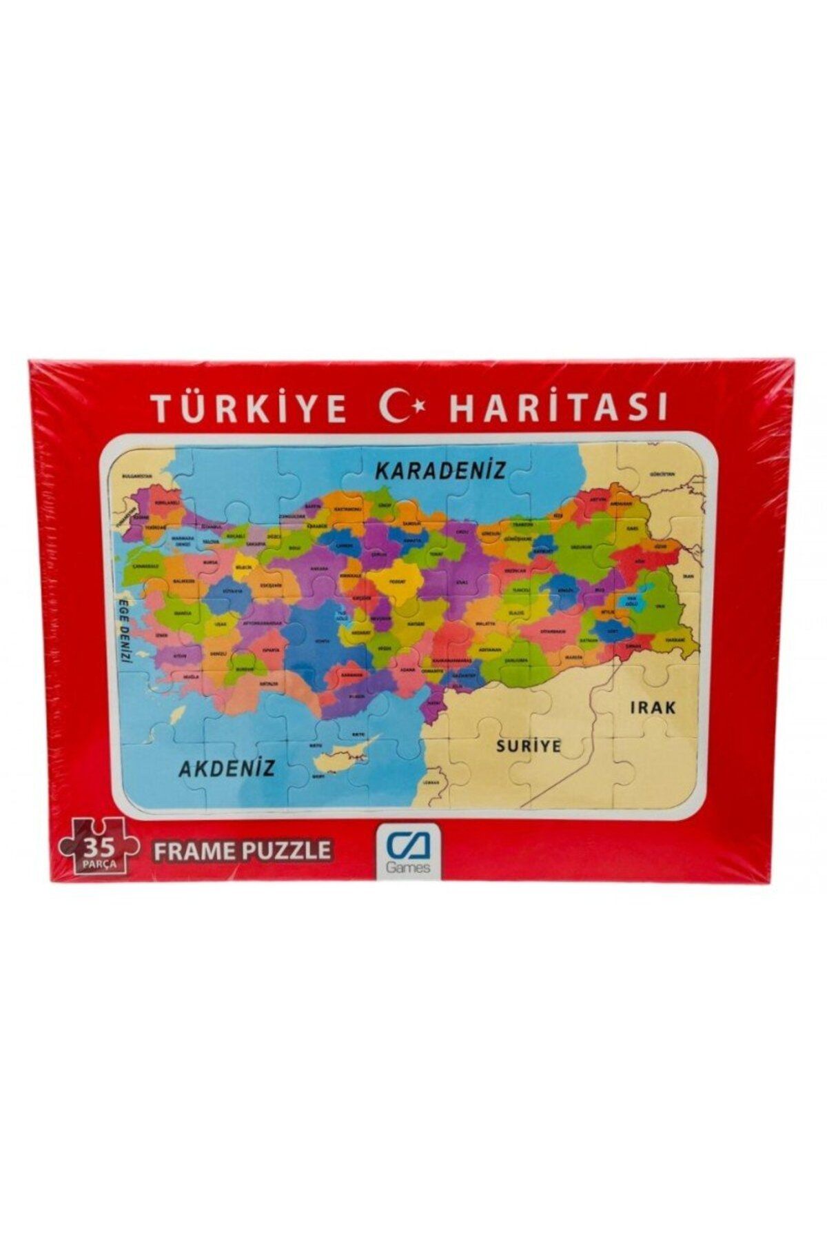 mavi su dünyası Türkiye Haritası Frame Puzzle 35 Parça