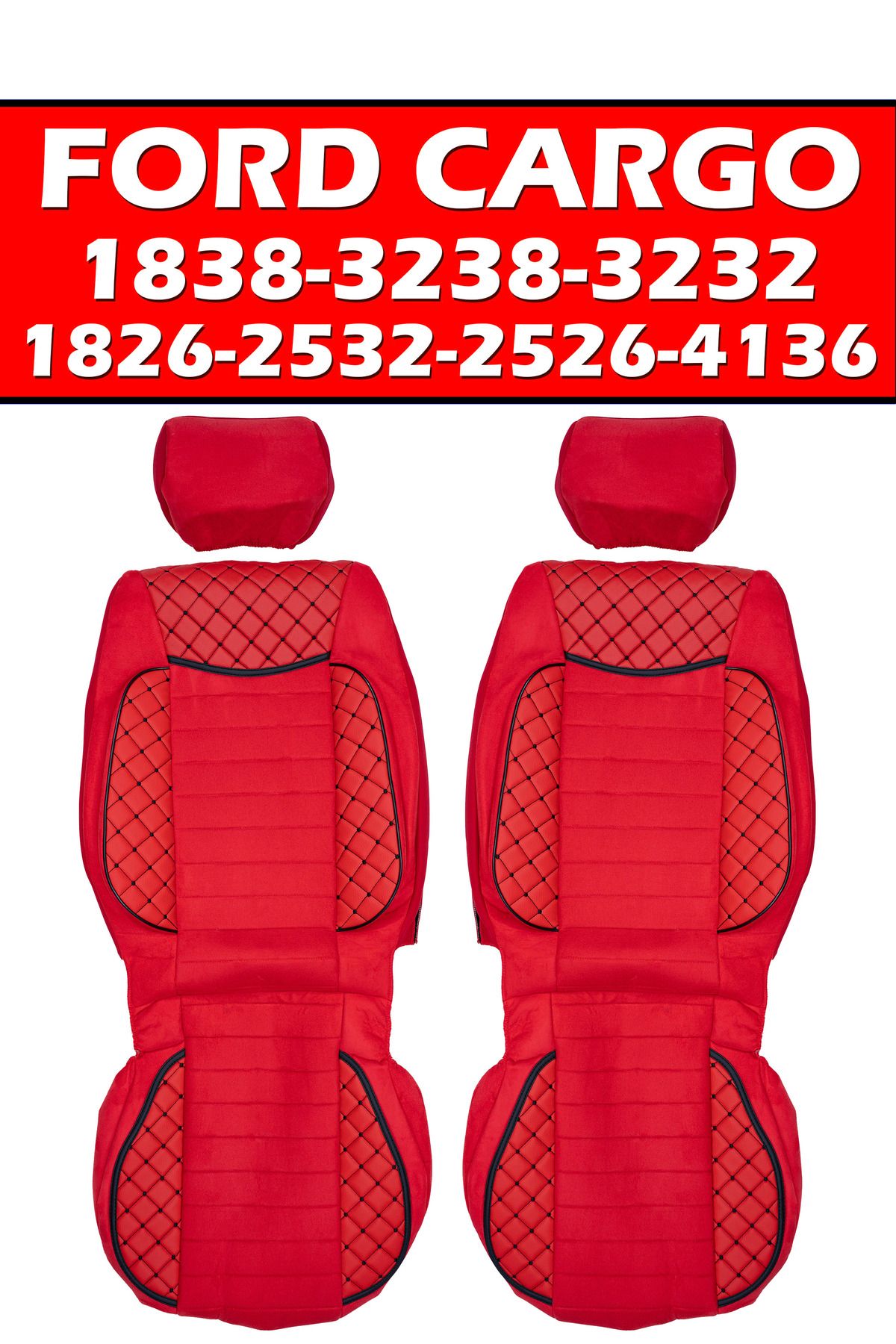 VIPTIRSHOP FORD CARGO 1838-3238-3232-1826-2532-2526-4136-4142 (2010-2025) DERİ SÜET ORTAPEDİK KOLTUK KILIFI