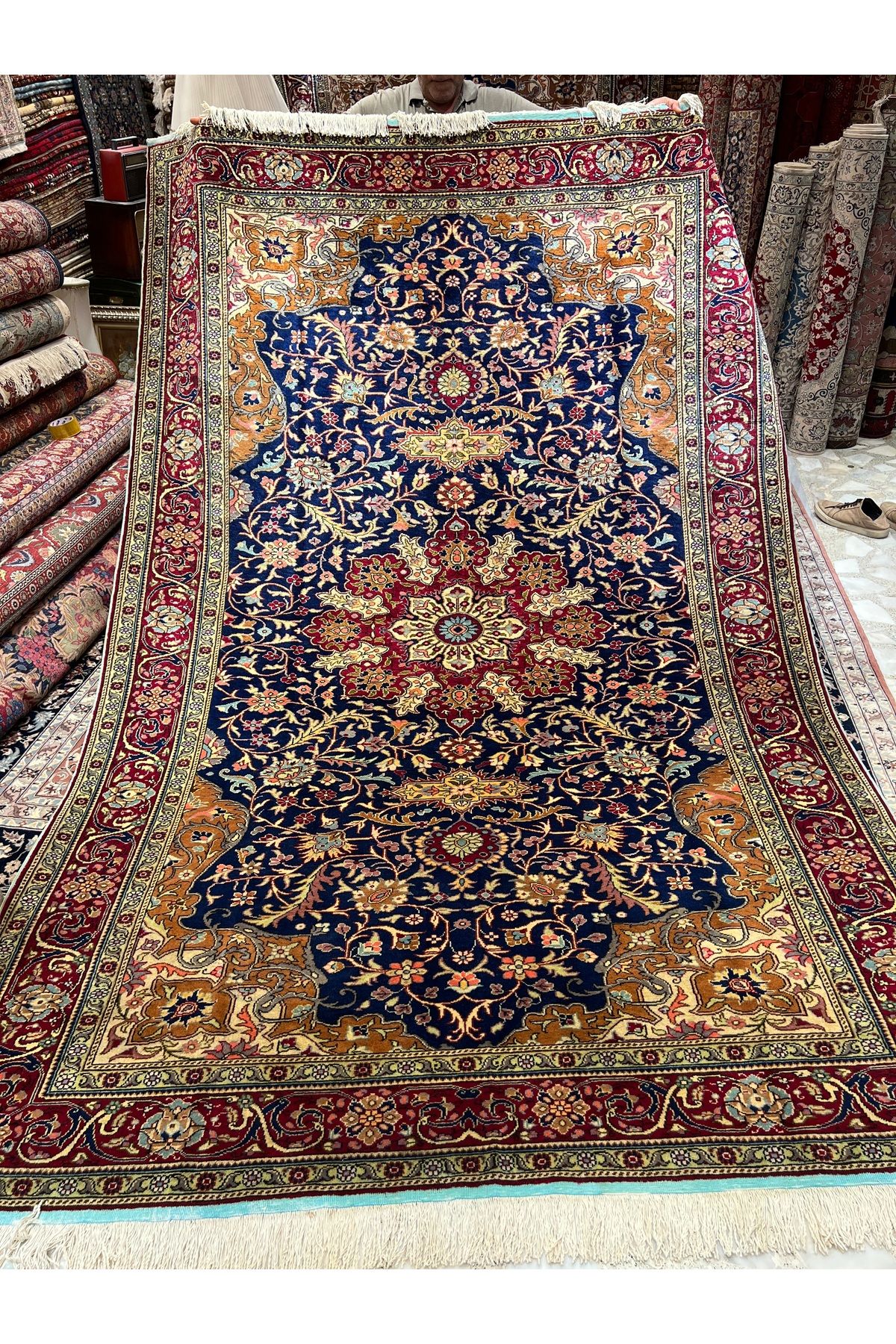 RD RAMAZAN DAĞ EL HALI SANATI El Dokuma Kayseri Hacılar Dokuması Birinci Sınıf Kalitesi Muazzam Bir Eser İki Adet Eş Ebat 300x200