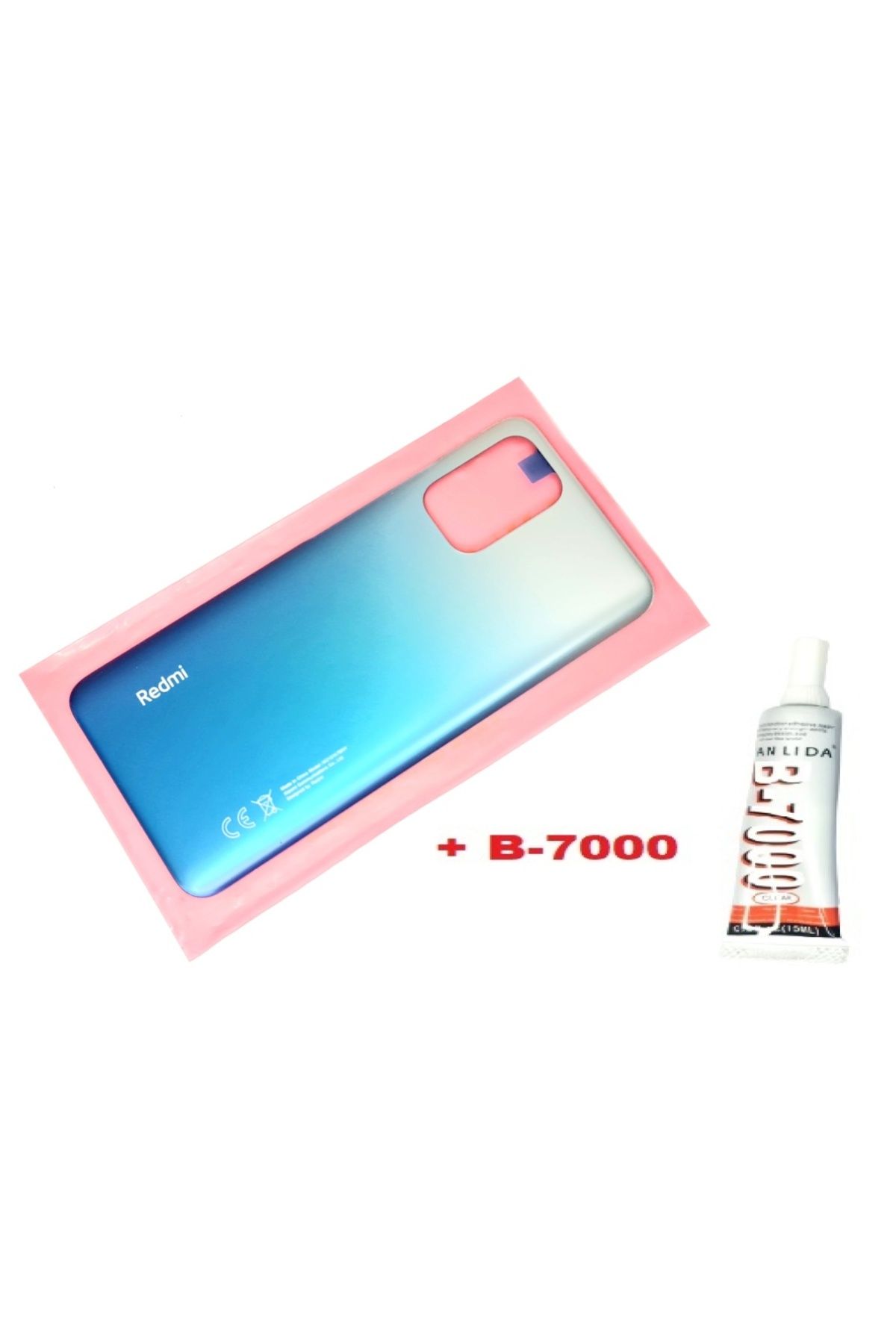 indirimplus Xiaomi Redmi Note 10 4G Arka Pil Batarya Kapağı (B 7000) MAVİ