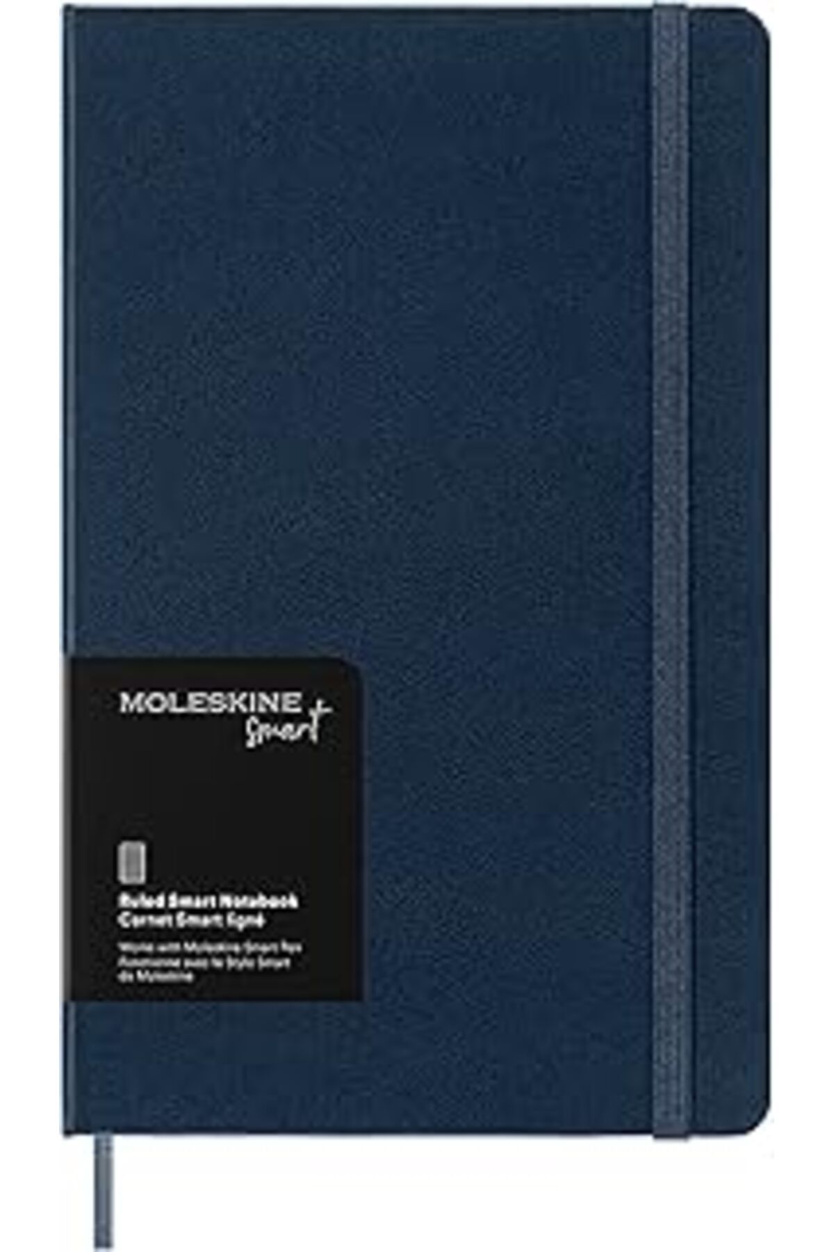 Qedii Moleskine Çizgili Smart Defter L Boy Safir Mavi Sert Kapak