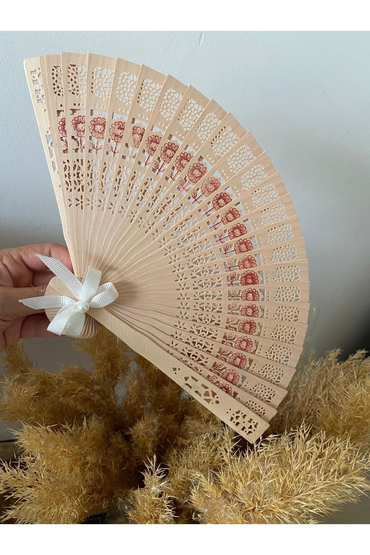 RSTM butik süslü düğün nişan kına için 10 lu paketler halinde hediyelik yelpaze