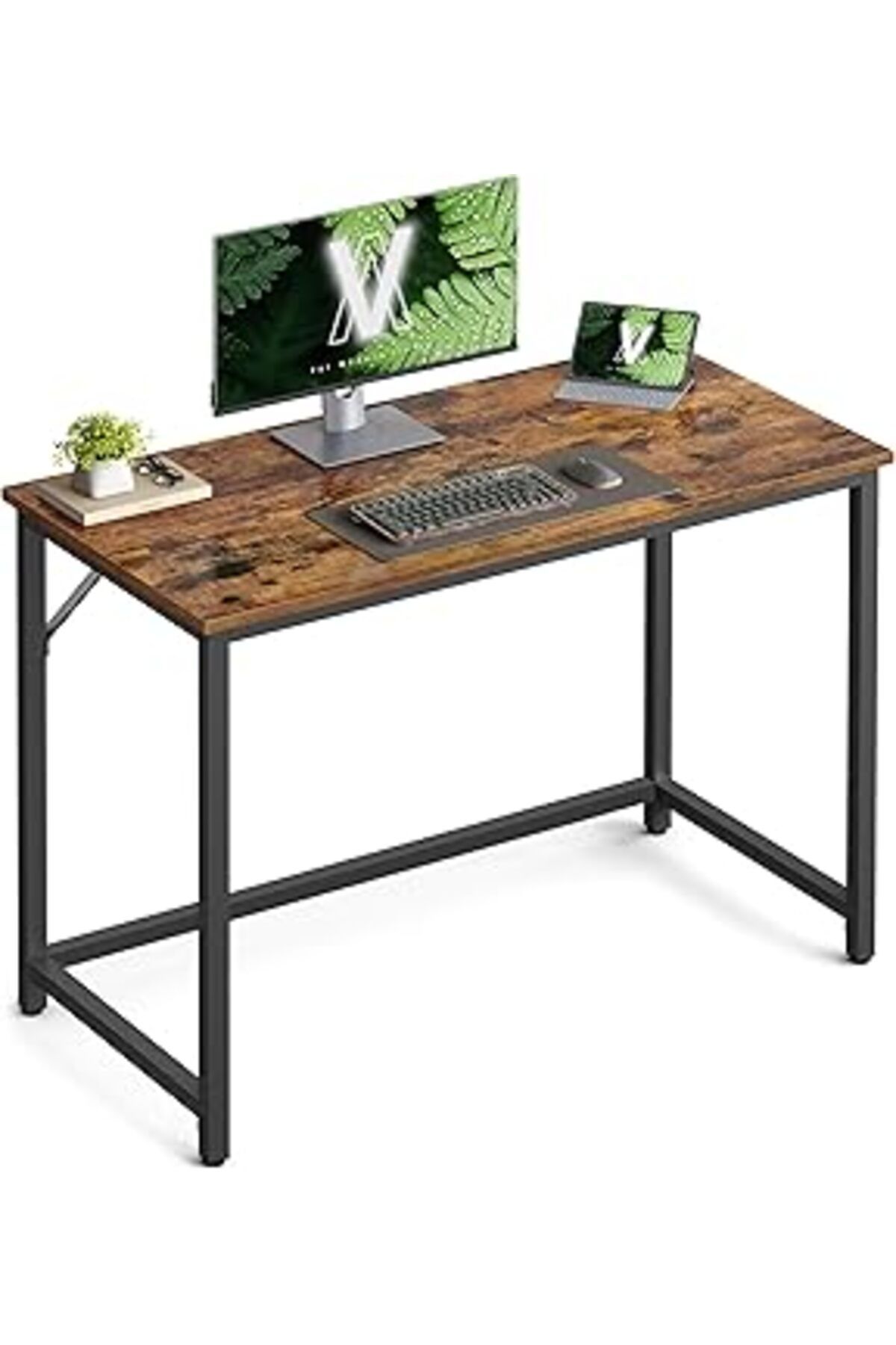 Qedii Vasagle Çalışma Masası, Bilgisayar Masası, Dar Ofis Masası, 100 X 50 X 75 Cm, Çalışma Odası, Ev Ofi