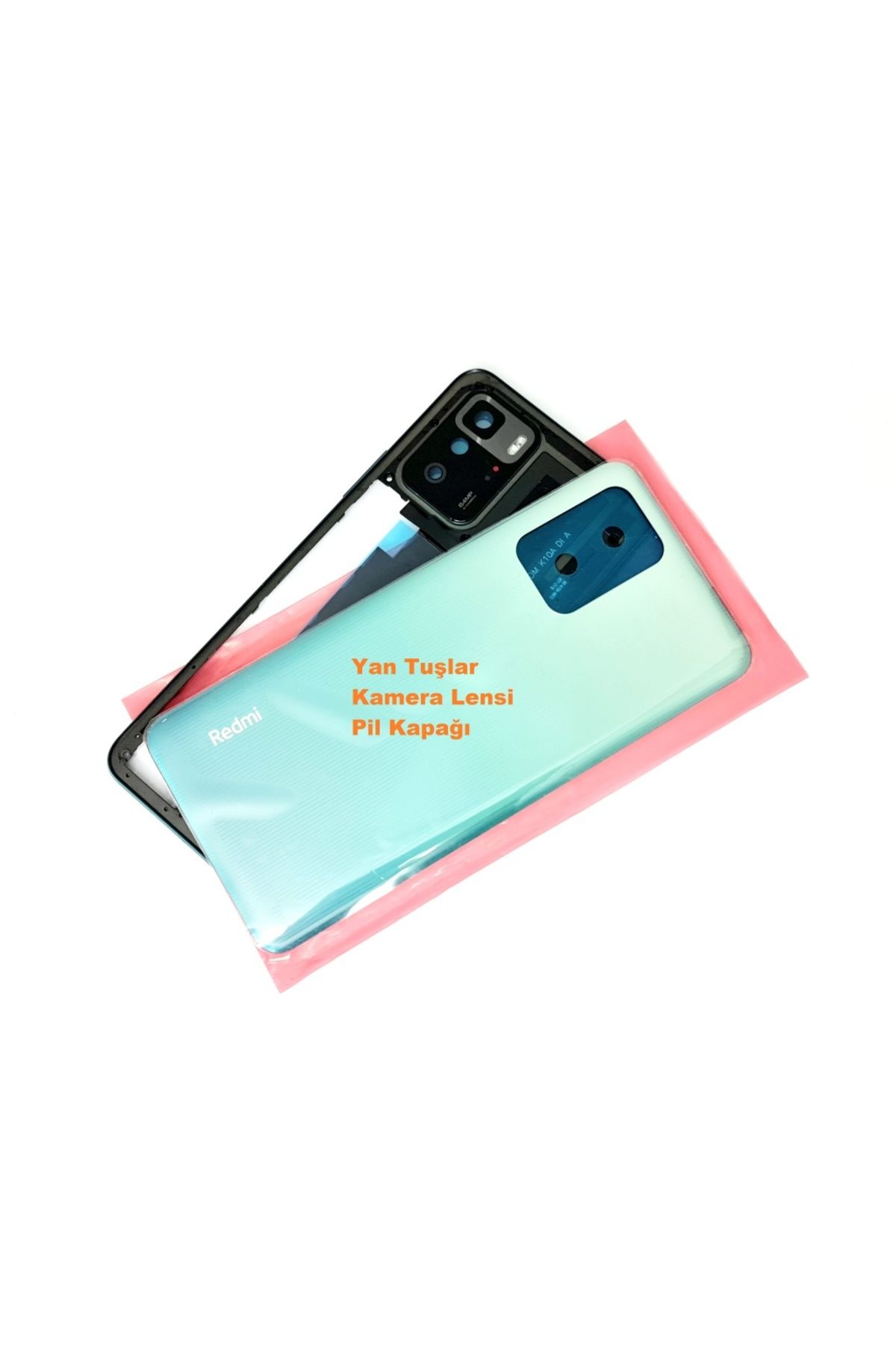 indirimplus Xiaomi Redmi Note 10 Pro 5G Kasa Arka Pil Batarya Kapağı MAVİ