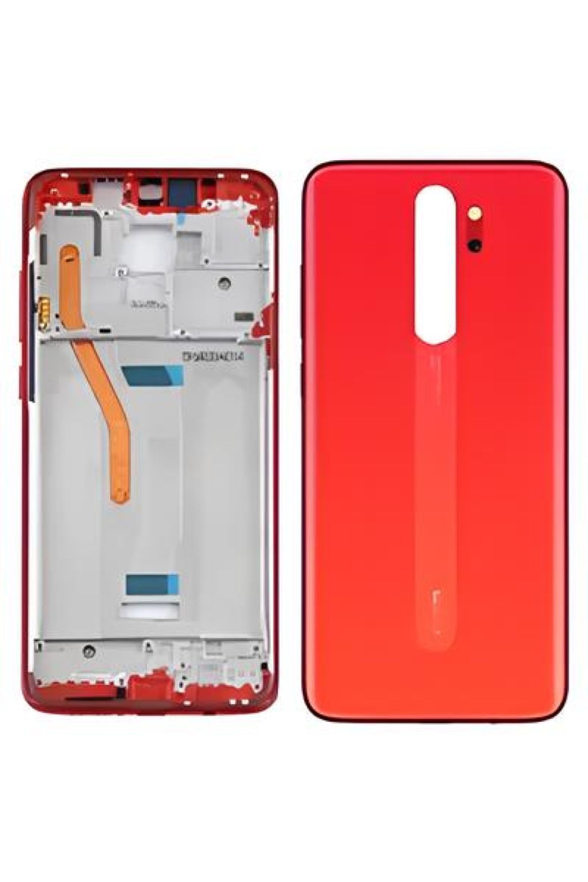 indirimplus Xiaomi Redmi Note 8 Pro Kasa Arka Kapak FULL Takım KIRMIZI