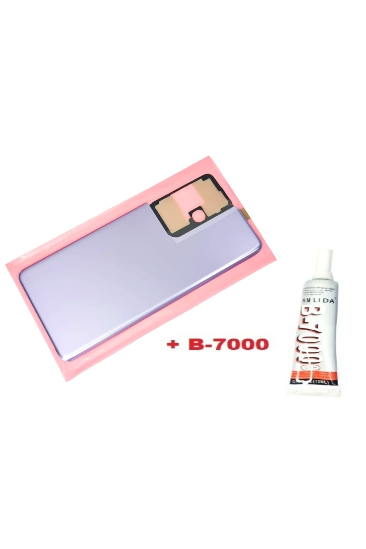 indirimplus Samsung Galaxy S21 Ultra Arka Pil Batarya Kapağı (CAM+B 7000) MAVİ
