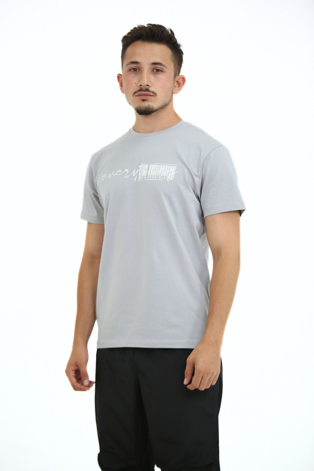 Lorenzo Mazzoli T-shirt Premium Kalite, Comfort Fit, Modern Baskılı Düz Renk Tişört