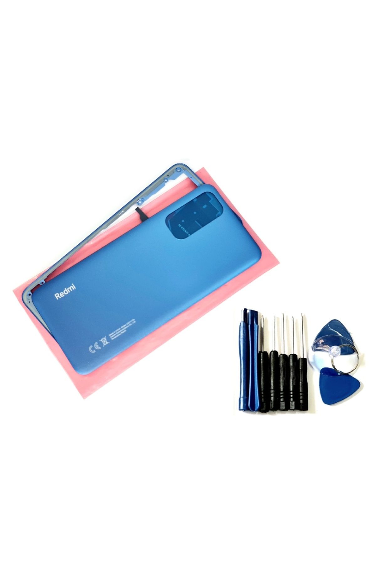 indirimplus Xiaomi Redmi Note 11S FULL Kasa Arka Pil Batarya Kapağı (TAMİR SETİ) MAVİ