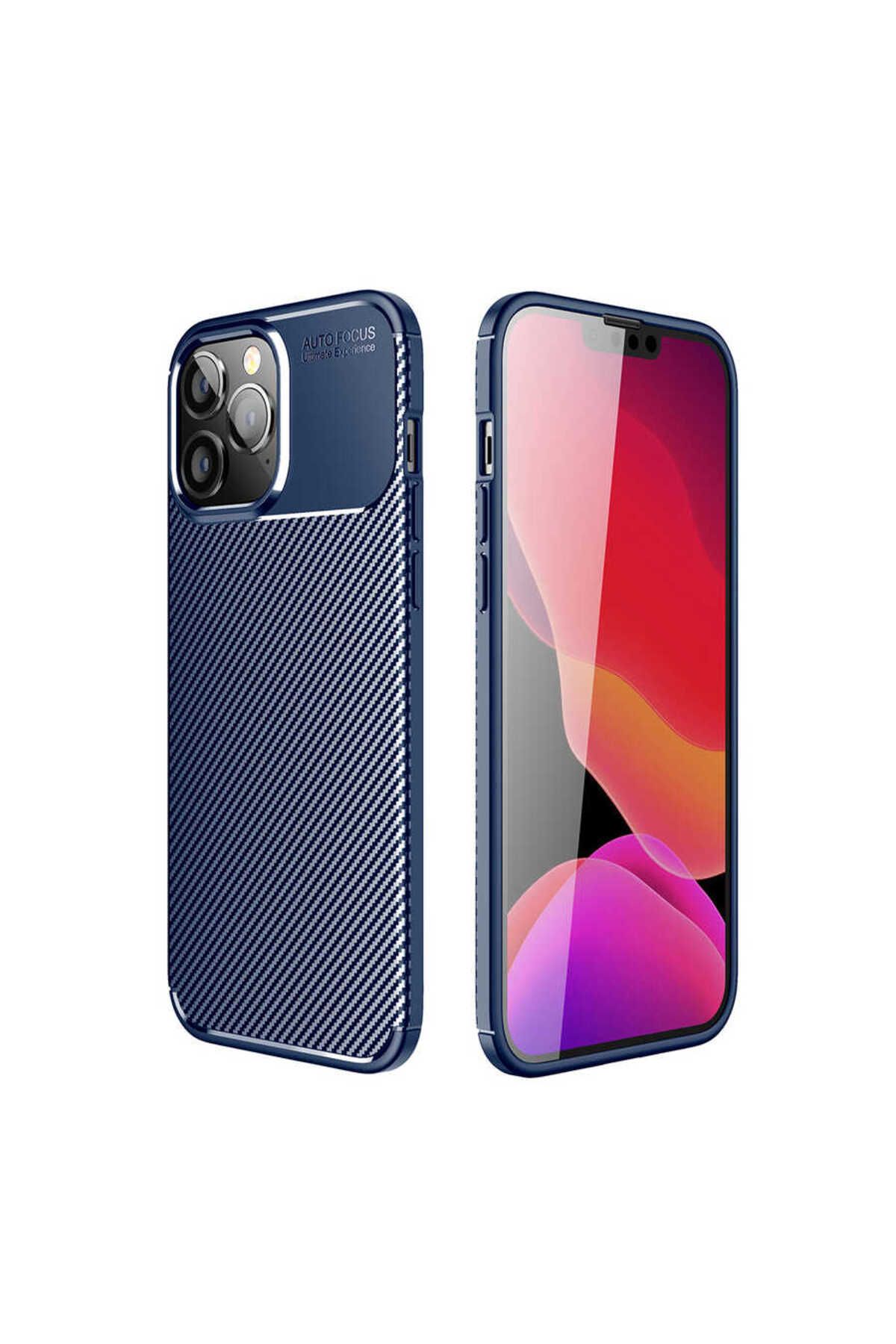 GRABONO Apple iPhone 14 Pro Max Kılıf Karbon Fiber Görünümlü Ultra İnce Premium Carbon Case