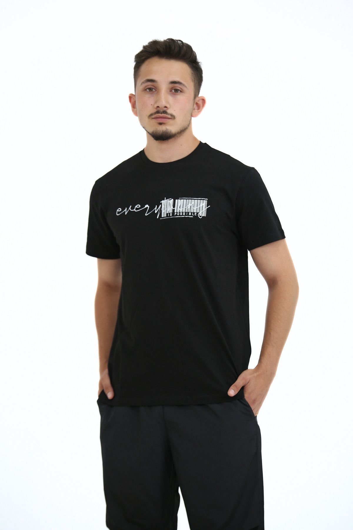 Lorenzo Mazzoli T-shirt Premium Kalite, Comfort Fit, Modern Baskılı Düz Renk Tişört
