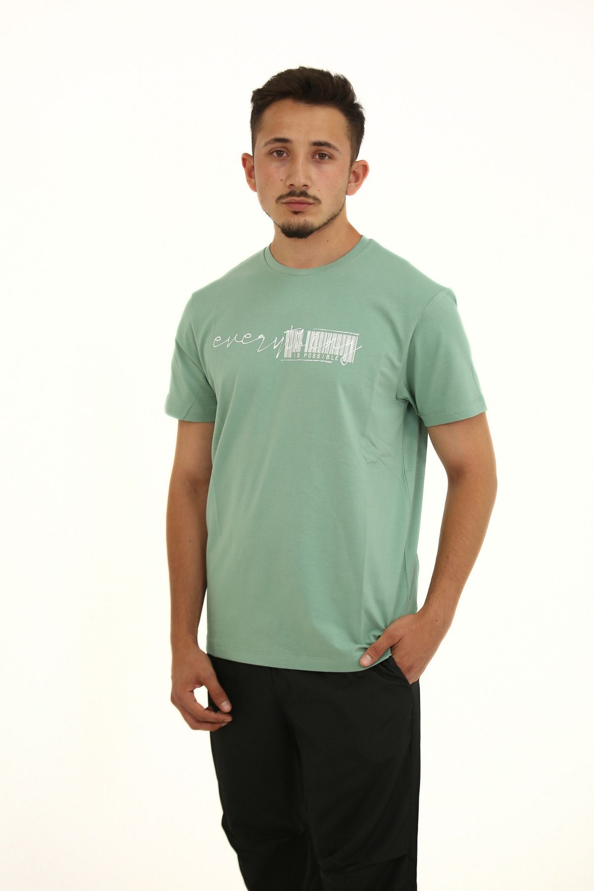 Lorenzo Mazzoli T-shirt Premium Kalite, Comfort Fit, Modern Baskılı Düz Renk Tişört