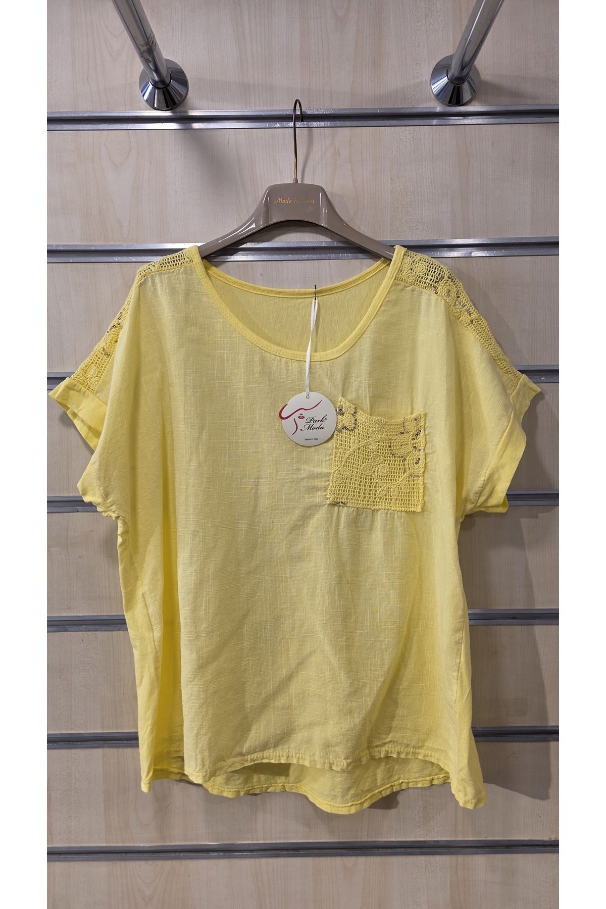 Park Moda İtalyan Bluz Dantelli Tek Cepli