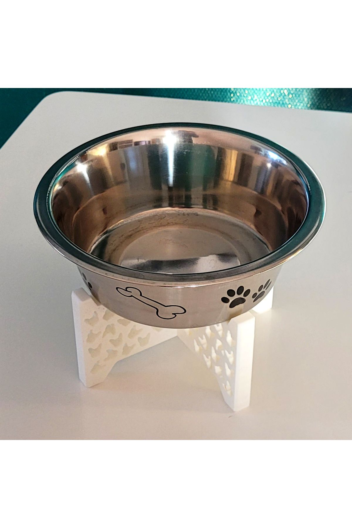 talaşoğlu Frenchie tarzı 2 köpek kasesi standı