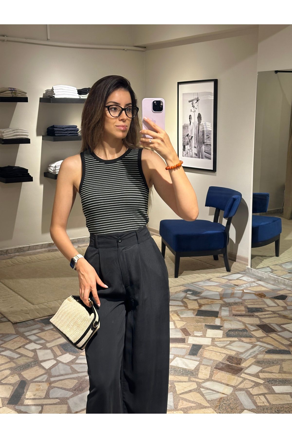 Butik Kadın Modal kumaş Geniş pantalon