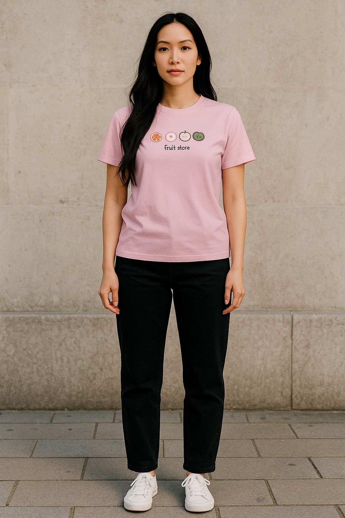 ALOMOD NAKIŞLI FRUT STORE TSHIRT