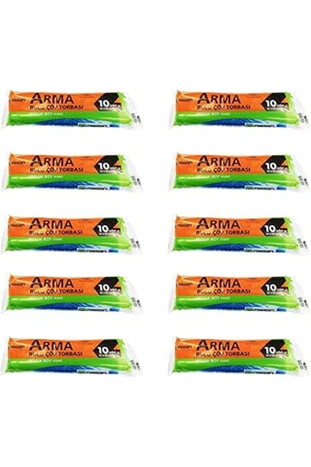 Pazarcan Arma Standart Büyük Boy 50 Litre Çöp Torbası Poşeti / 65 X 80 Cm - Mavi - 10 Adetlik 10 Rulo