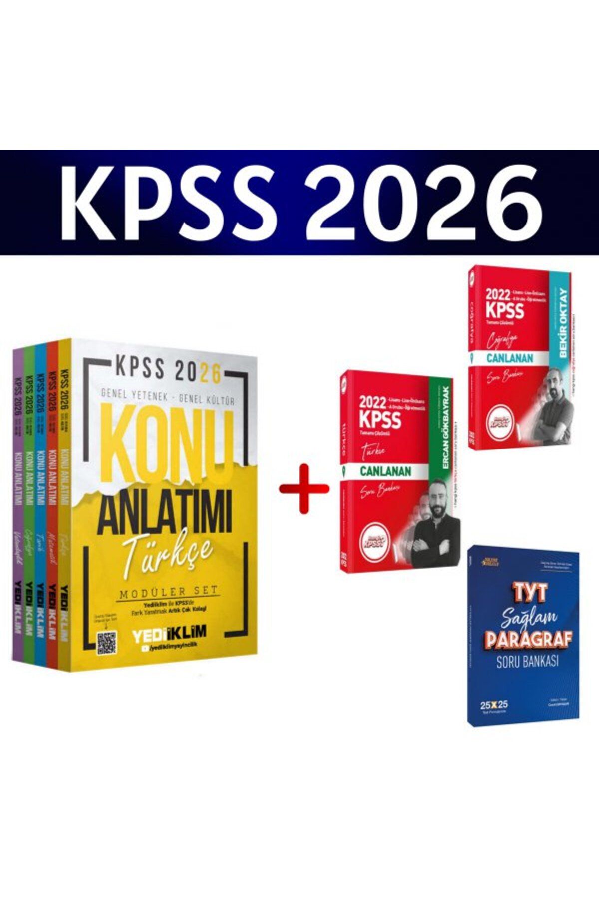 Hangi KPSS Yediiklim 2026 KPSS GK-GY Tüm Dersler Konu Anlatımlı Modüler Set + 3 Soru Bankası Hediye