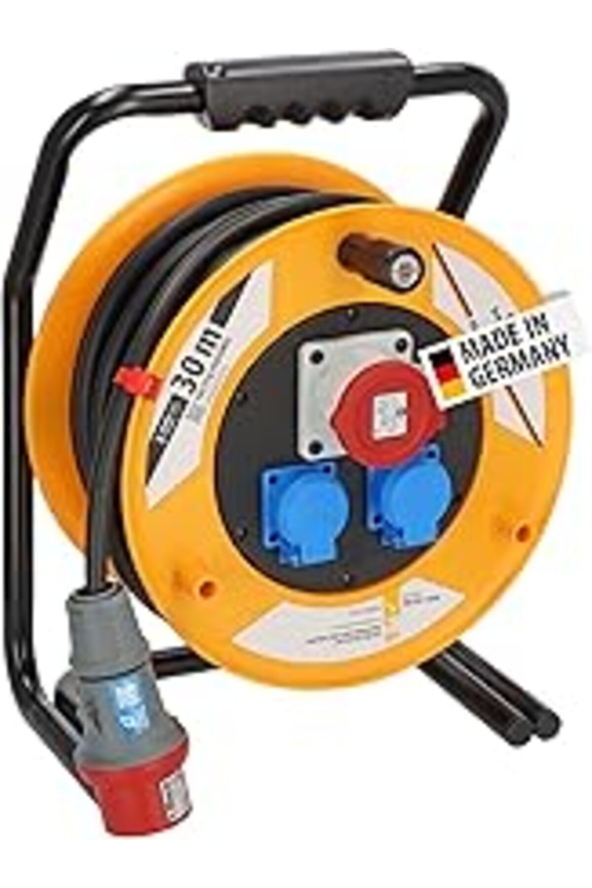Qedii Brennenstuhl Brobusta Serisi Ip44 Lisanslı Suya Dayanıklı Cee 1 + 2 Soketli 30 Metre Makaralı Kablo