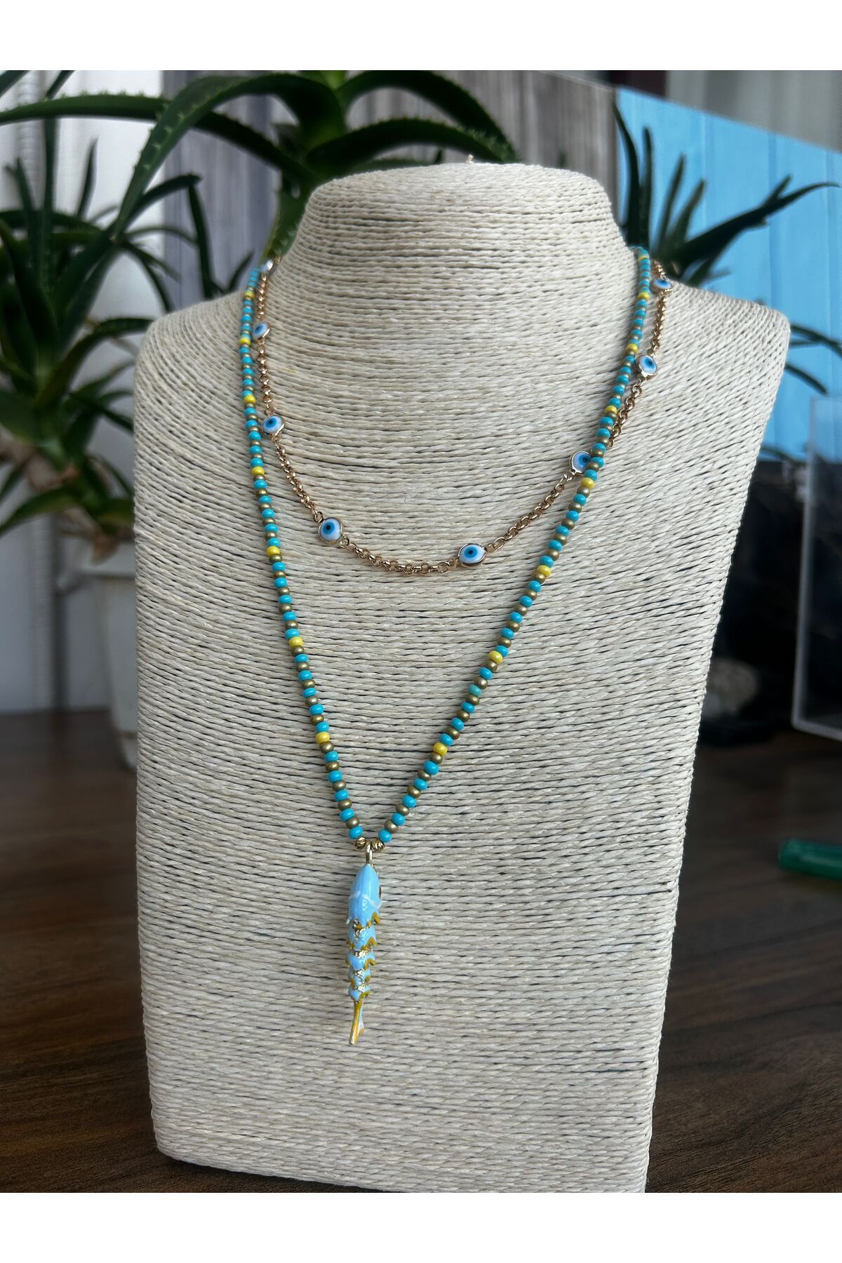 Bennu Design Jewelry Balıklı Kolye
