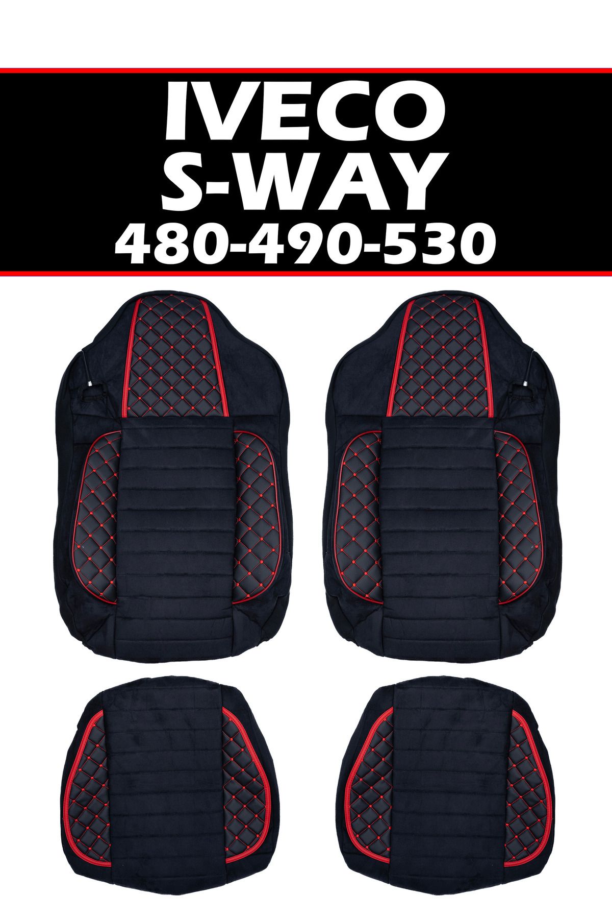 VIPTIRSHOP IVECO S-WAY 480-490-530 (2020-2024) DERİ SÜET ORTAPEDİK KOLTUK KILIFI