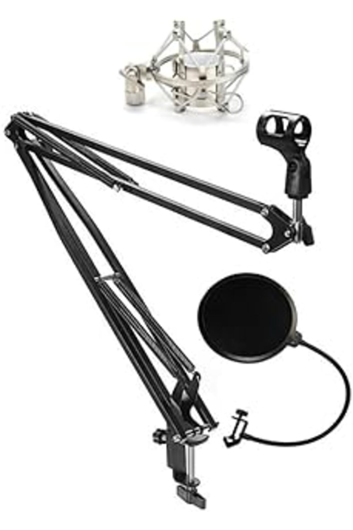 Pazarcan Lastvoice Nb40 Mikrofon Standı + Pop Filter + Shock Mount (50X50 Büyük Boy)