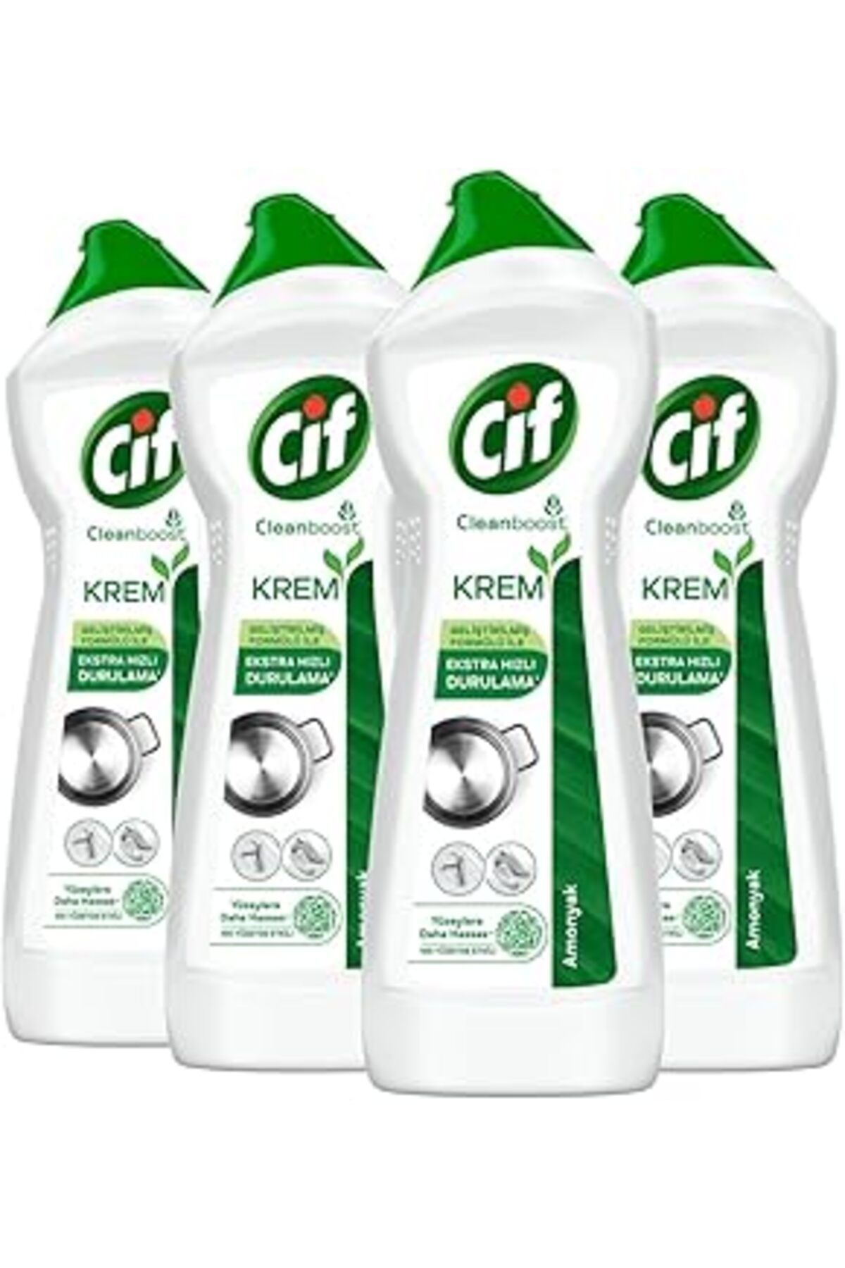 Pazarcan Cif Krem Yeni Nesil Yüzey Temizleyici Amonyak 750 Ml X4