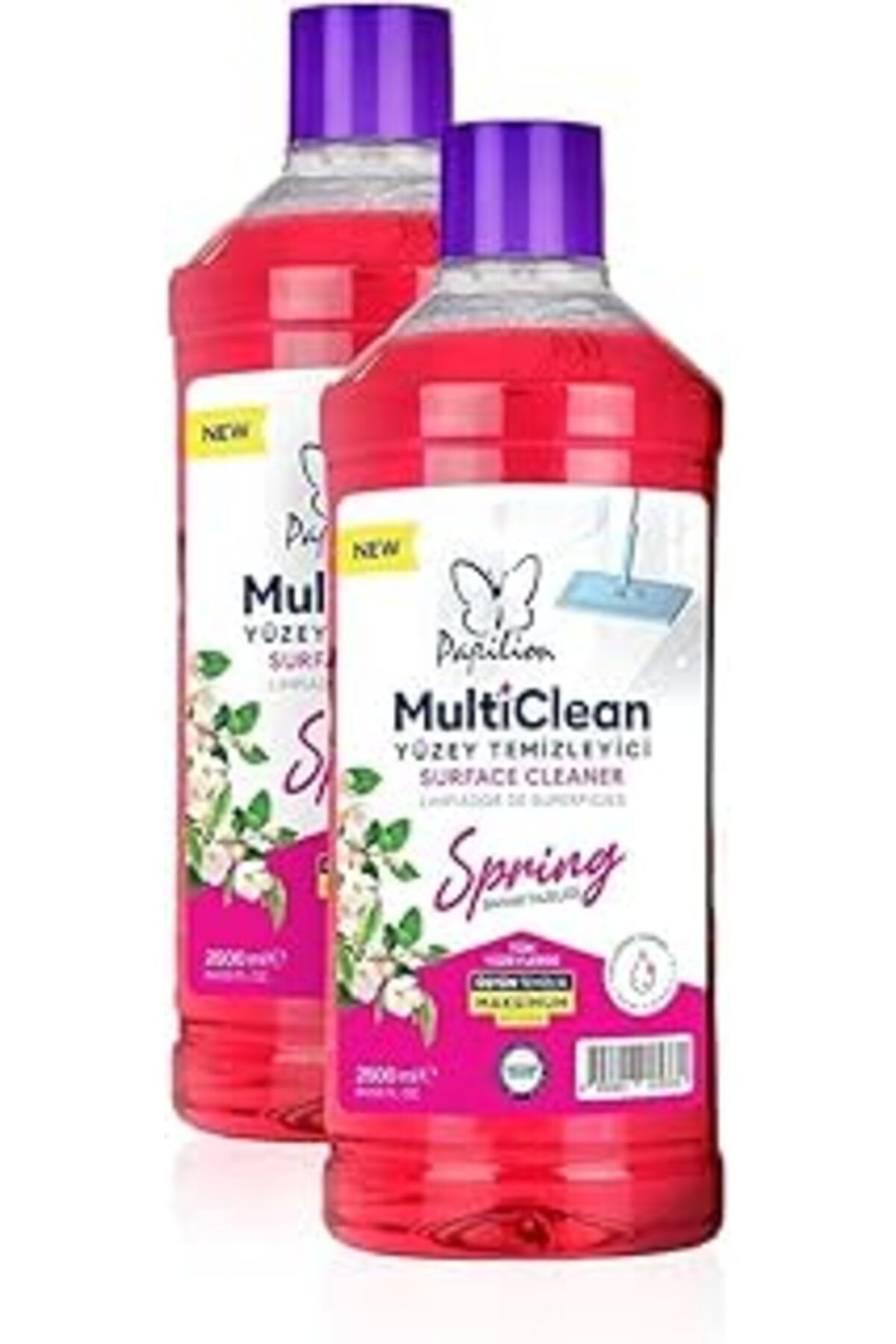 Pazarcan Papilion Bahar Tazeliği Hijyenik Yüzey Temizleyici 2X2500 Ml