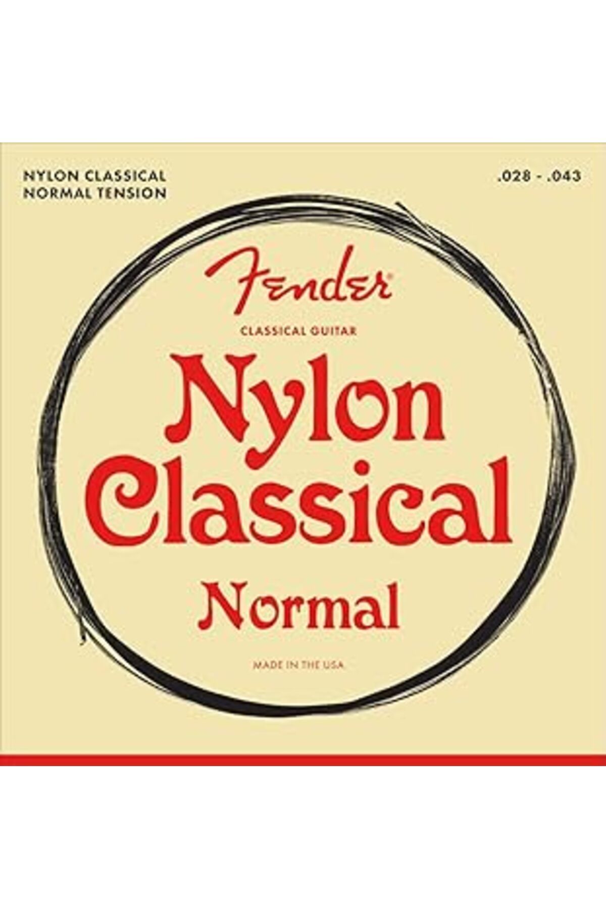 Pazarcan Fender 100 Clear/Silver Tie Nylon Classical Strings Takım Tel Klasik Gitar Teli