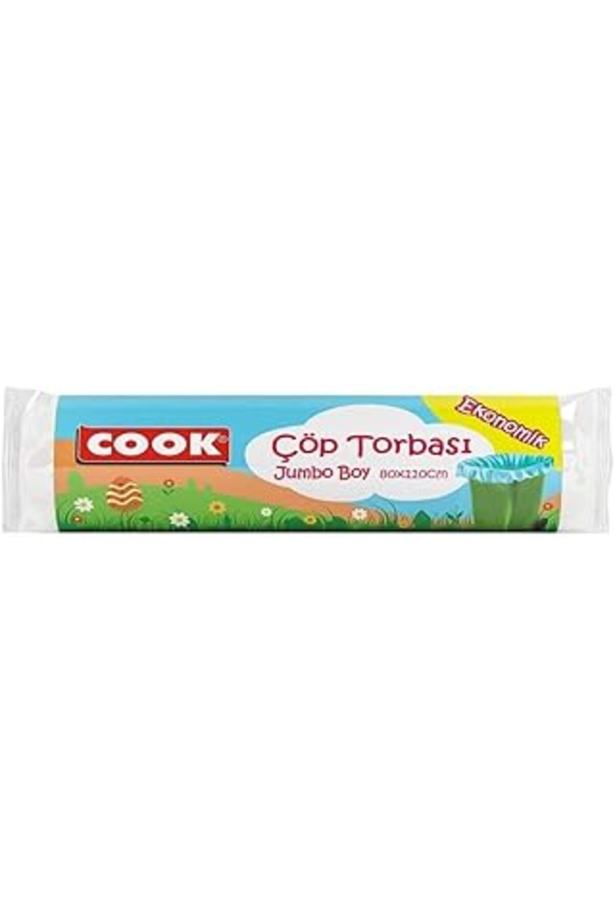 Pazarcan Cook Ekonomik Jumbo Boy Çöp Torbası 80 X 110 Cm, 10'Lu Rulo
