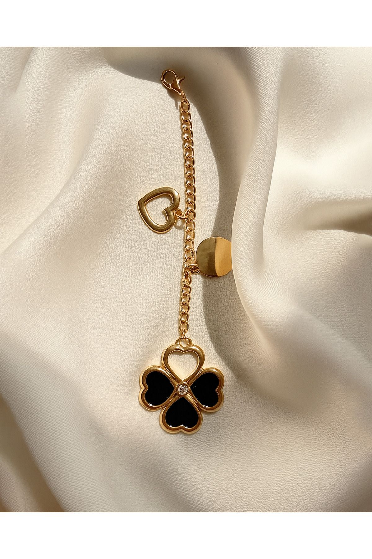 Aura Collection Online Clover Gold Çanta Charmı