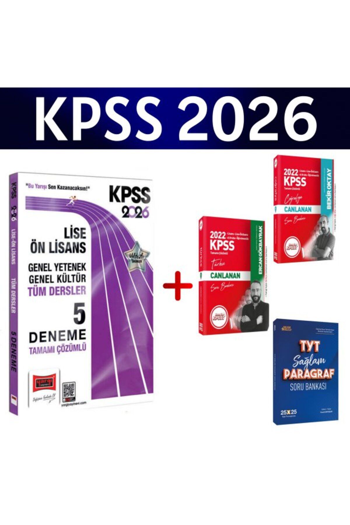 Hangi KPSS Yargı 2026 KPSS GK-GY Lise Ön Lisans Tüm Dersler Tamamı Çözümlü 5 Deneme + 3 Soru Bankası Hediye