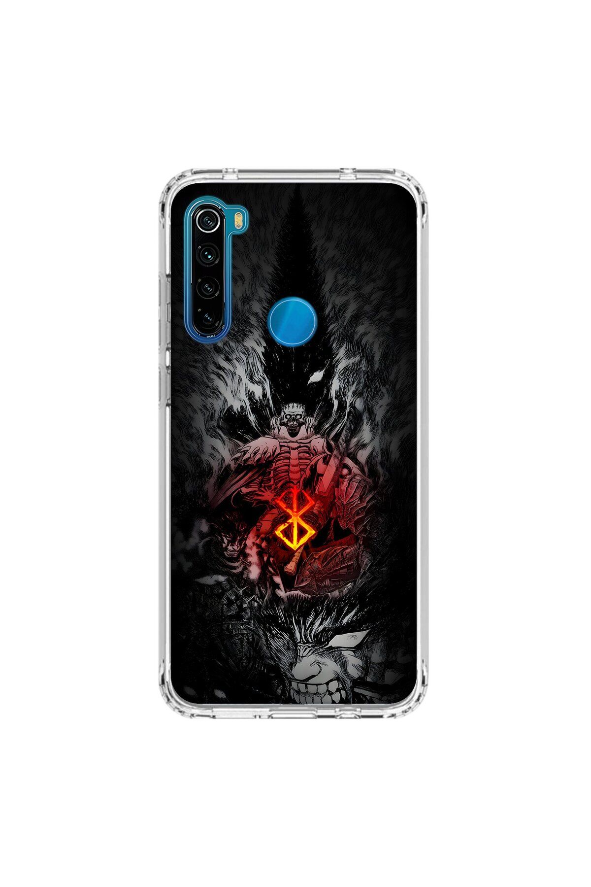 Dali Design Xiaomi Redmi Note 8 Uyumlu Şeffaf Kılıf Berserk 2 Tasarımlı