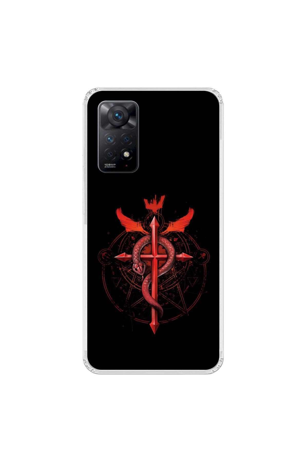 Dali Design Xiaomi Redmi Note 11 Pro Uyumlu Şeffaf Kılıf Fullmetal Alchemist 2 Tasarımlı