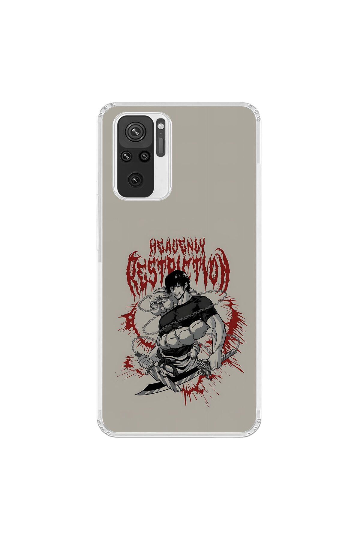 Dali Design Xiaomi Redmi Note 10 Uyumlu Şeffaf Kılıf Jujutsu Kaisen 2 Tasarımlı