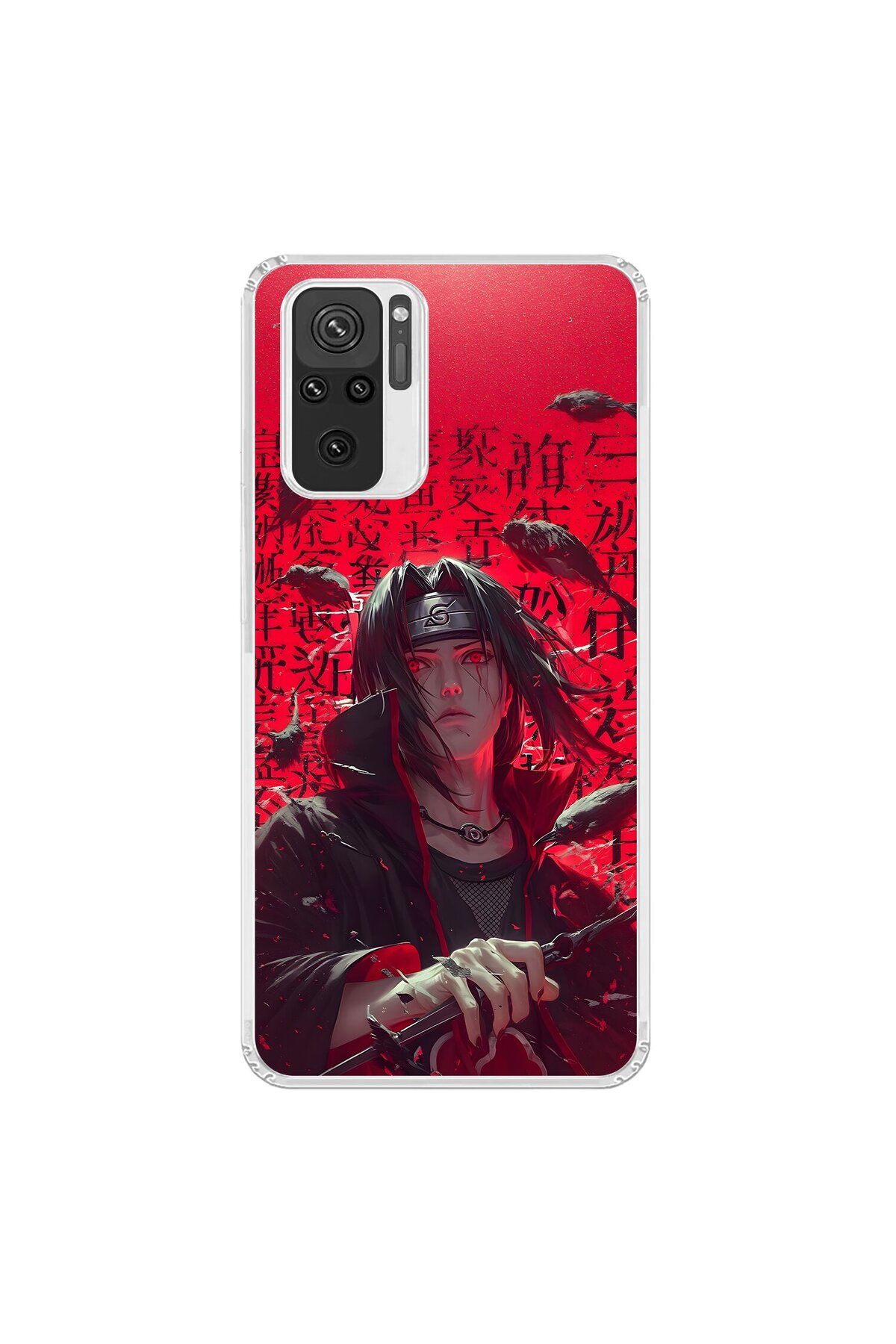 Dali Design Xiaomi Redmi Note 10 Uyumlu Şeffaf Kılıf Naruto Itachi Tasarımlı