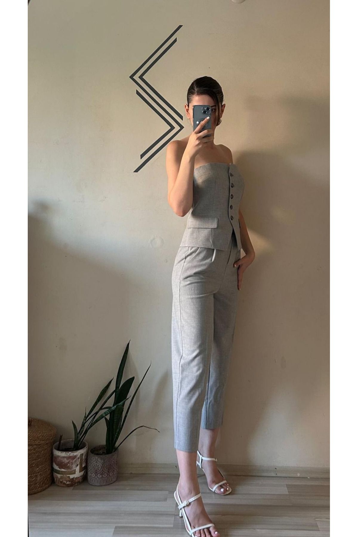 Sheer Gri Maskülen Takım