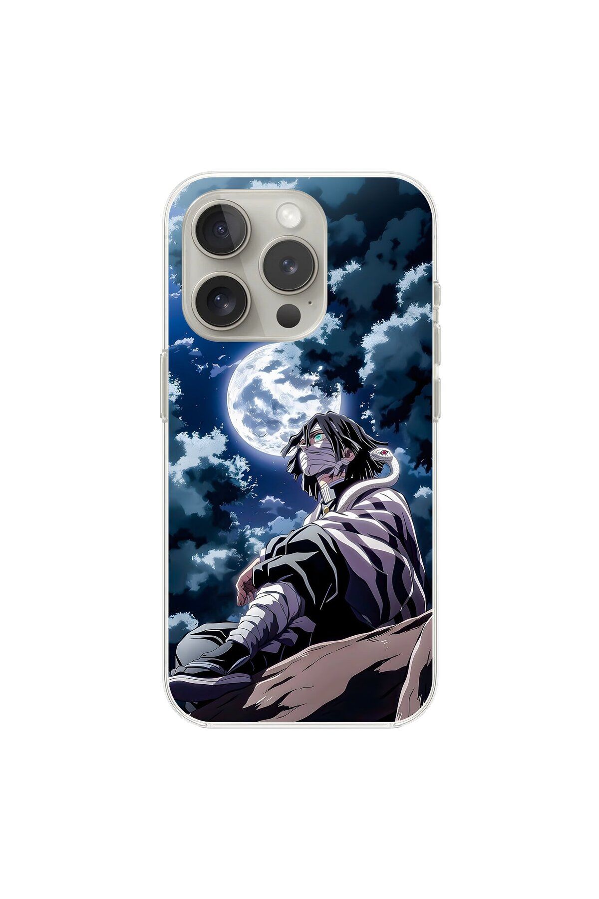 Dali Design iPhone 12 Pro Uyumlu Şeffaf Kılıf Demon Slayer 4 Tasarımlı