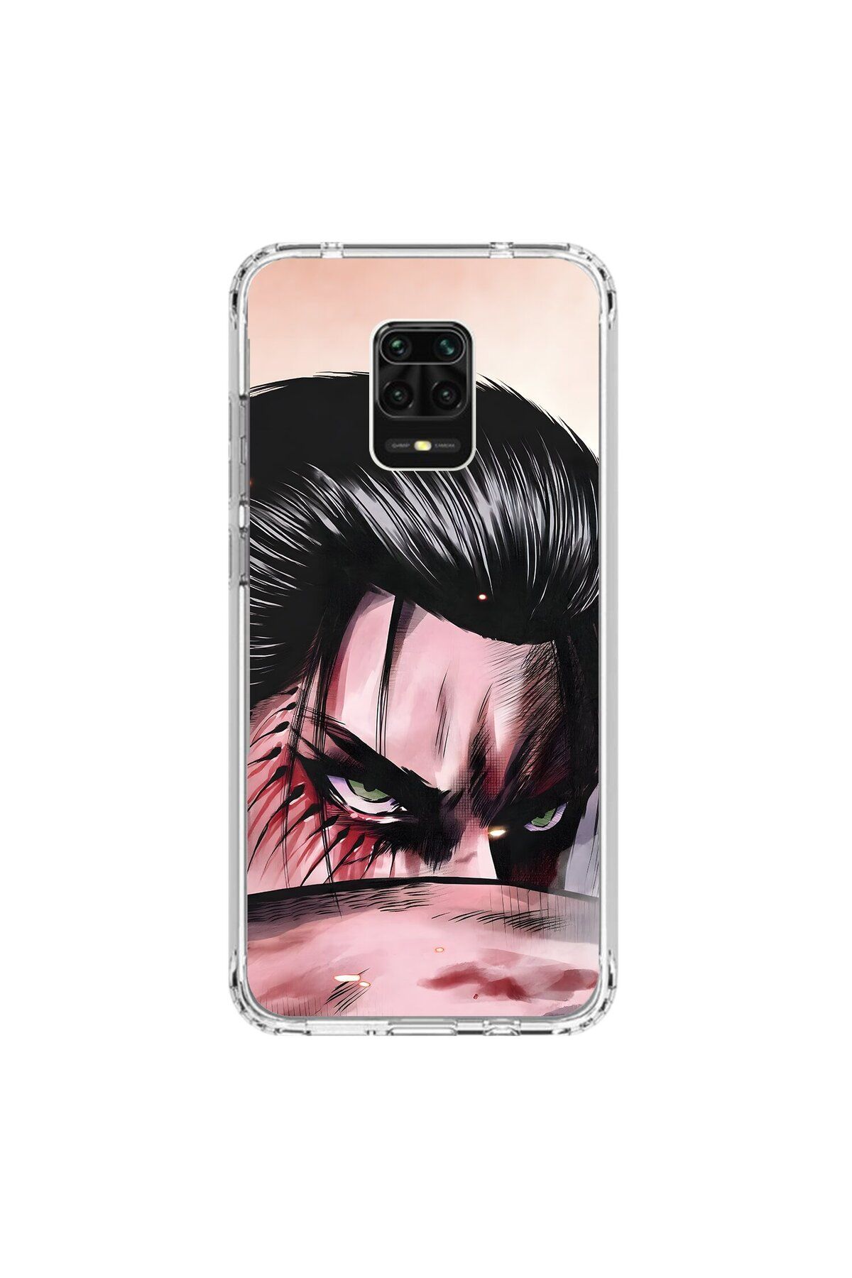 Dali Design Xiaomi Redmi Note 9 Pro Uyumlu Şeffaf Kılıf Attack on Titan 3 Tasarımlı