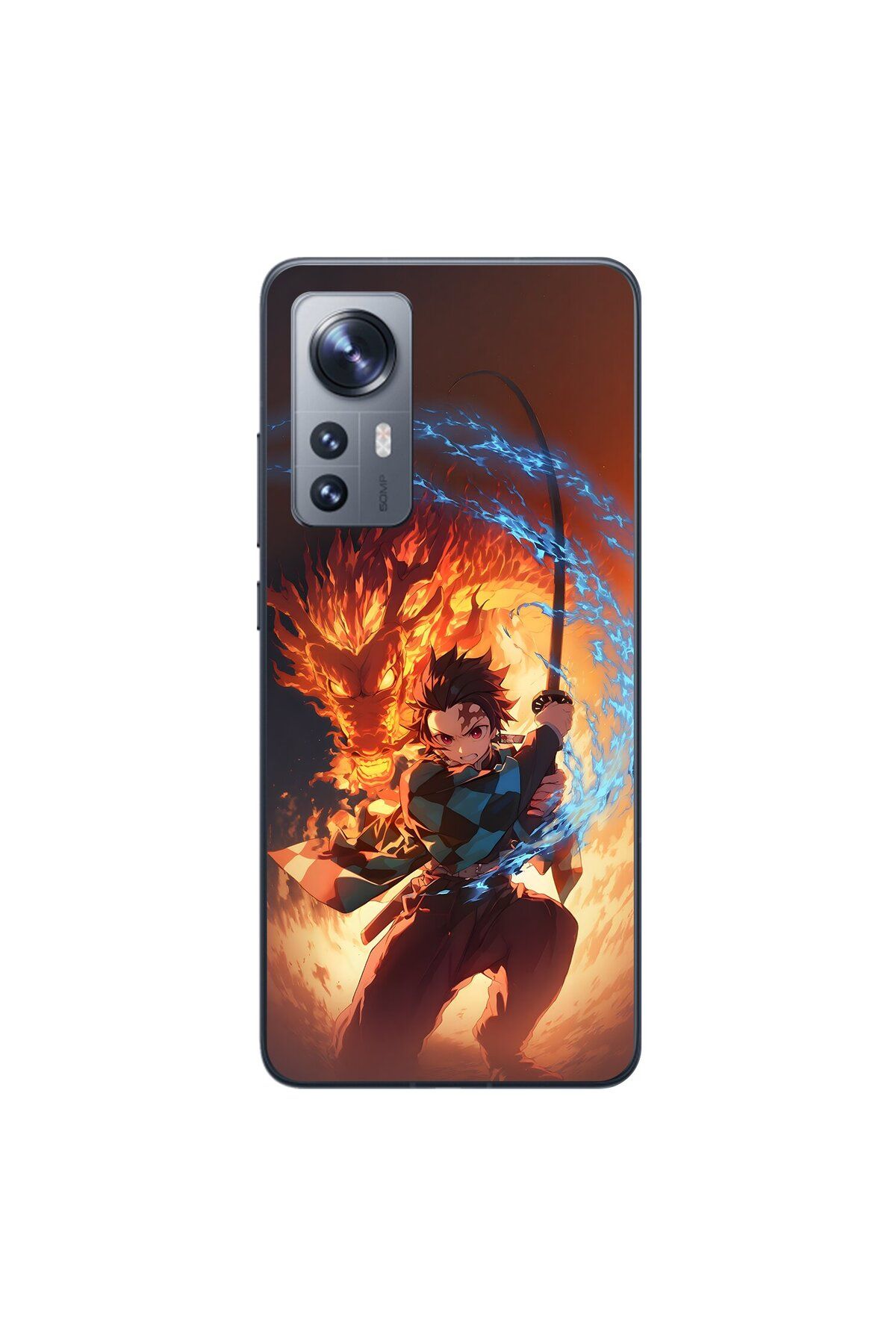 Dali Design Xiaomi Mi 12 Uyumlu Şeffaf Kılıf Demon Slayer 1 Tasarımlı