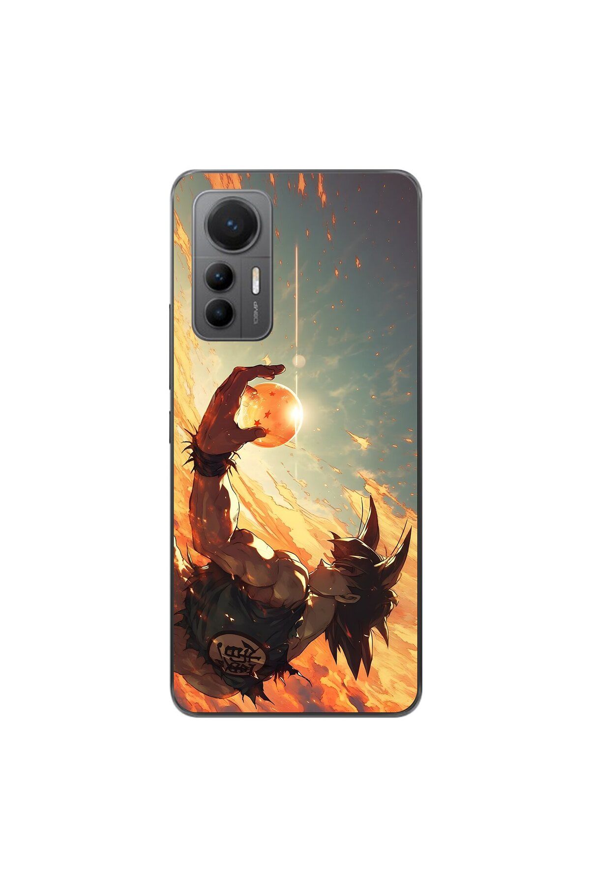 Dali Design Xiaomi Mi 12 Lite Uyumlu Şeffaf Kılıf Dragon Ball-Z 3 Tasarımlı
