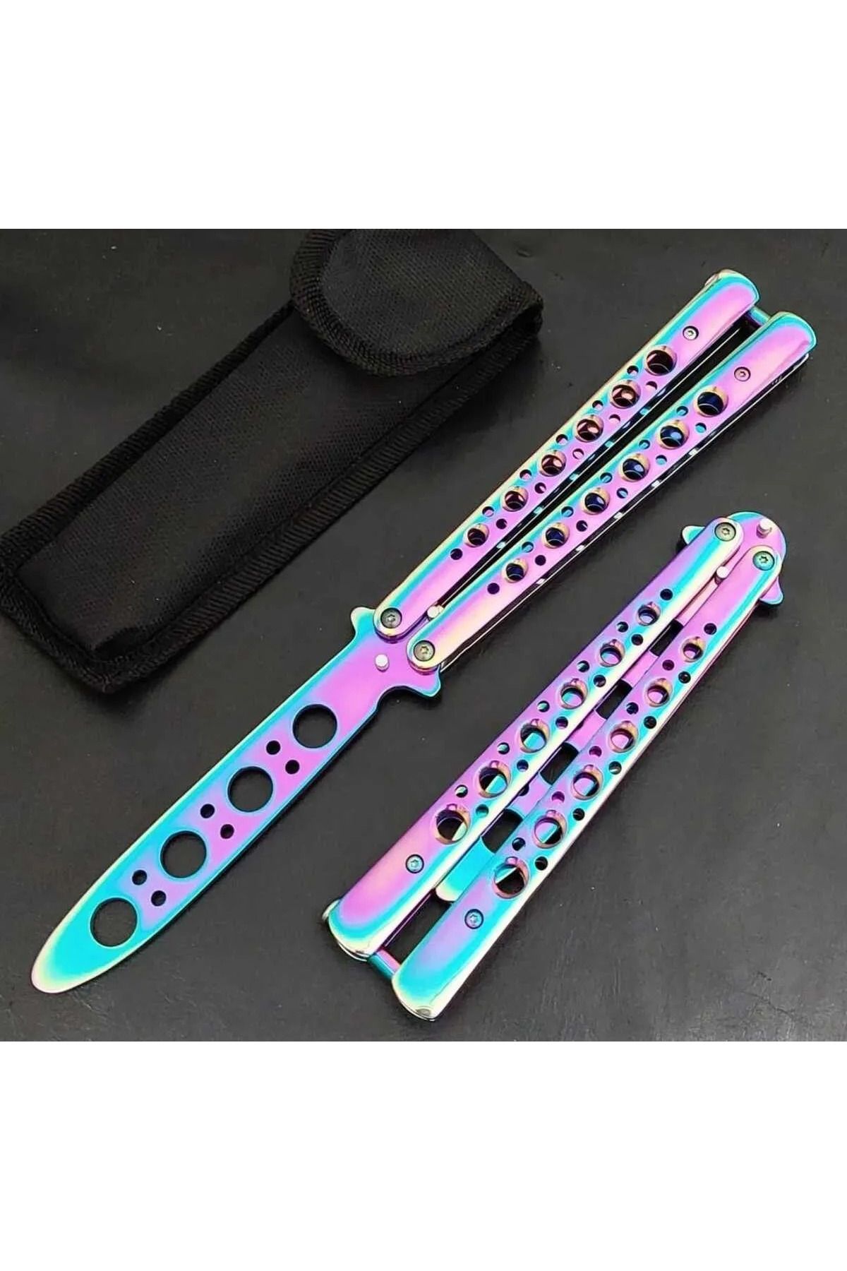 HD 21 cm rainbow komple çelik eğitim kelebeği